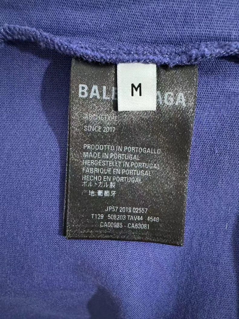 Balenciaga Balenciaga Blue cola logo short sleeve 2501-Nextarrow Size US M / EU 48-50 / 2 - 4 Thumbnail