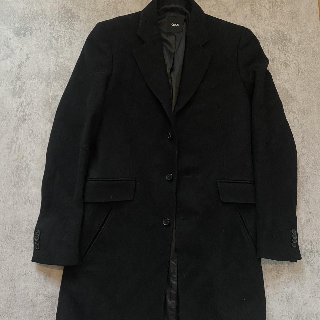 Asos Black ASOS wool blend coat #wintercoat Size US S / EU 44-46 / 1 - 1 Thumbnail
