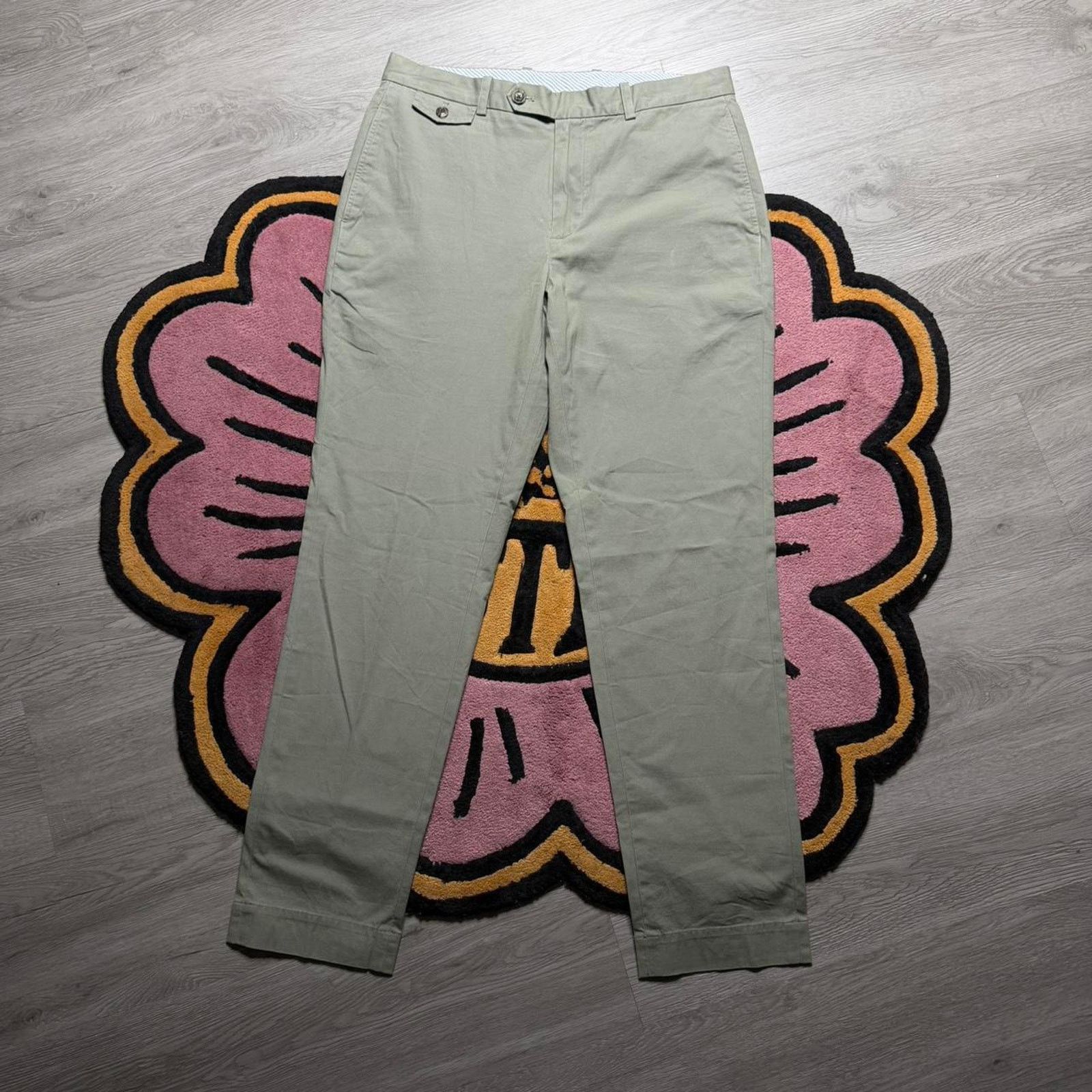 Brooks Brothers Brooks Brothers Slim Fit Casual Chino Pants Size 34x32 Green Size US 34 / EU 50 - 1 Thumbnail