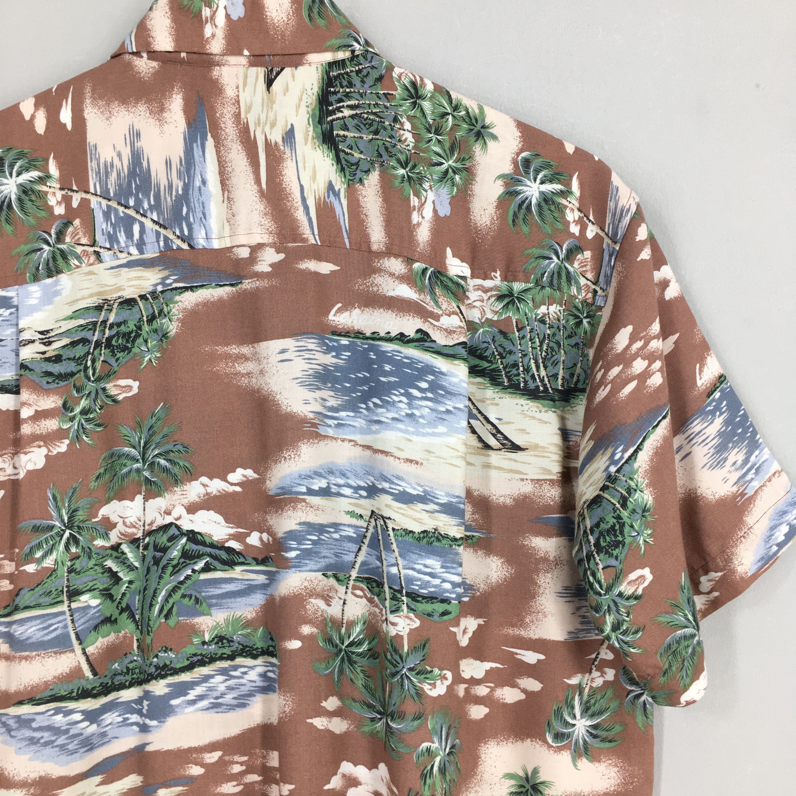 Other Vintage 80s Japanese Hawaiian Aloha Coconut Tree Shirt Large Size US L / EU 52-54 / 3 - 8 Thumbnail