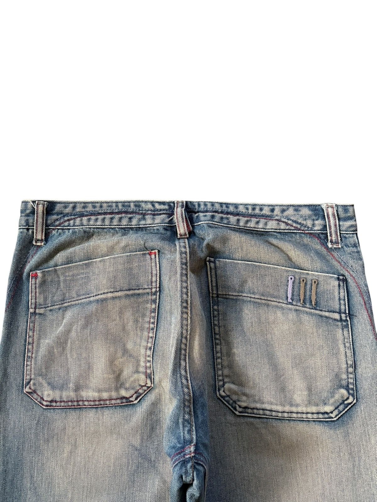 Marithe + Francois Girbaud Vintage Japanese Brand Mud Wash Distress Baggy Jeans Size US 33 - 4 Thumbnail