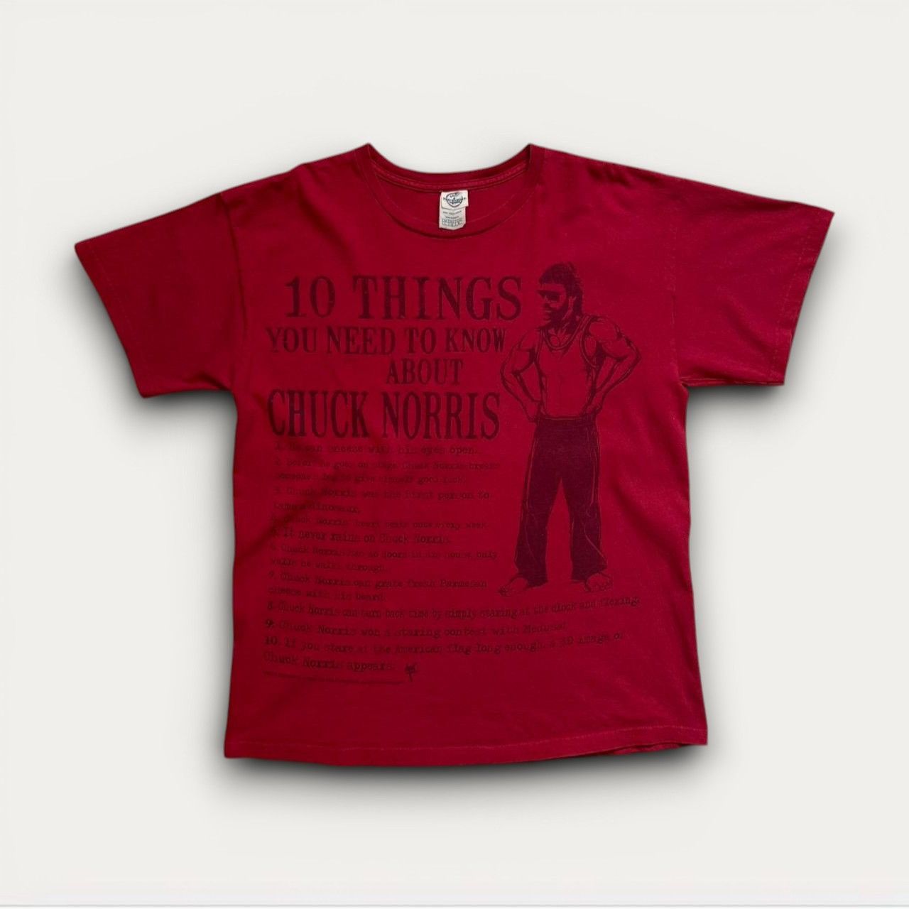 Vintage Vintage Y2K 10 Things About Chuck Norris T-Shirt Size US L / EU 52-54 / 3 - 1 Thumbnail