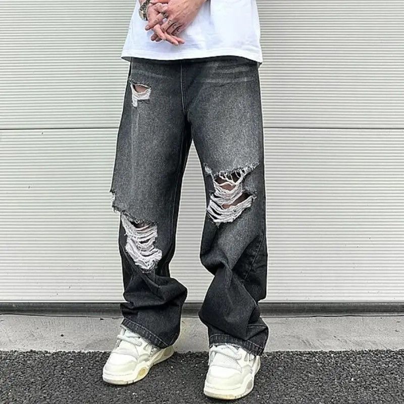 Japanese Brand × Vintage Oversized jeans baggy cargo pants hip-hop style wide leg Y2K Size US 30 / EU 46 - 1 Thumbnail
