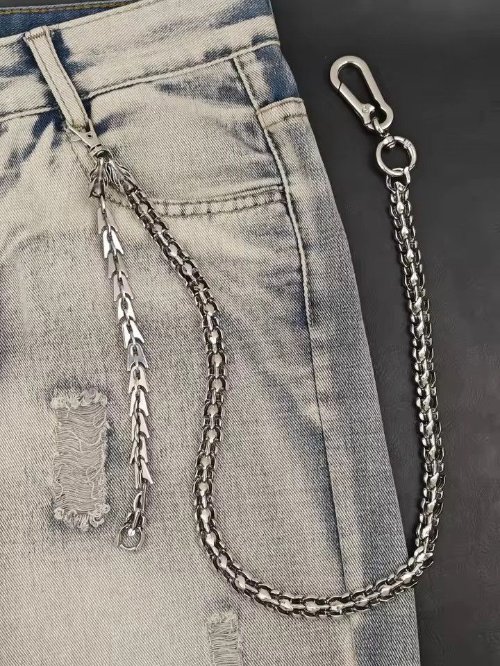 Jewelry Dragon Head Pants Chain for Men Women,Jeans Chain,Keys Chain Size ONE SIZE - 6 Thumbnail