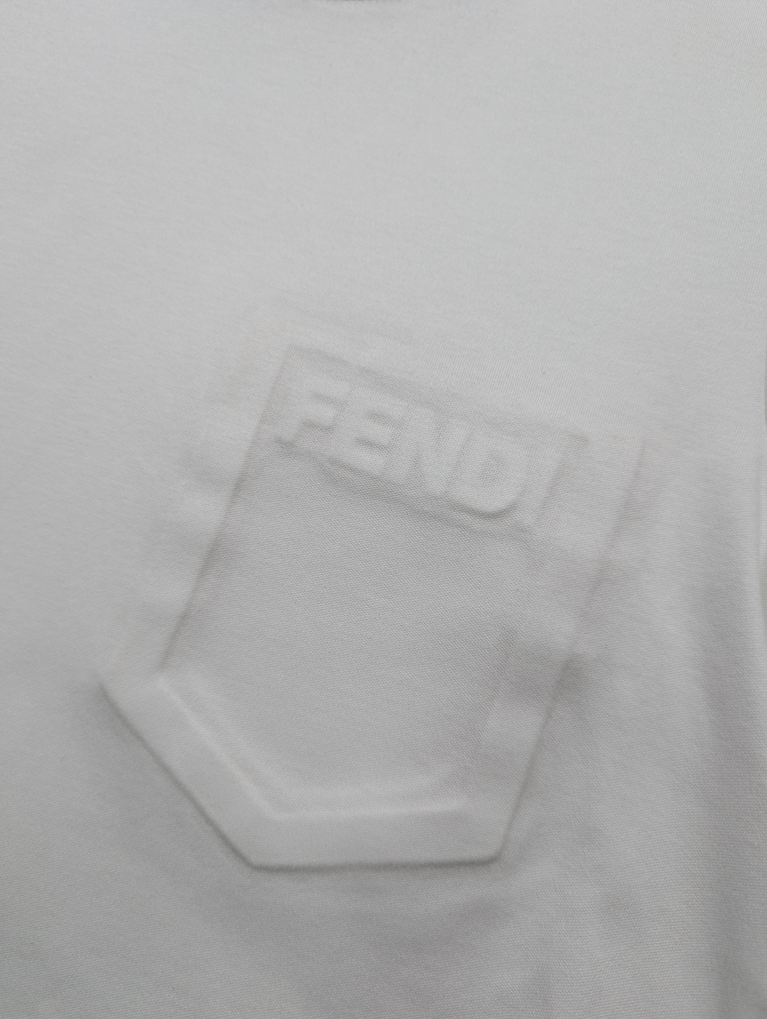 Fendi Fendi White Cropped Top With On-Tone Embossed Logo Size S / US 4 / IT 40 - 4 Thumbnail