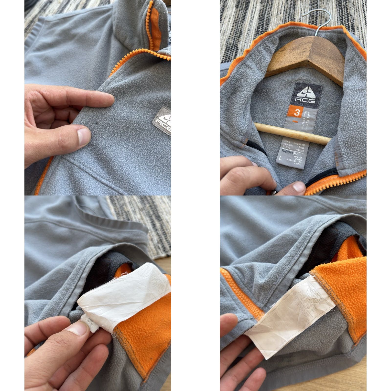Nike ACG VINTAGE Nike ACG Fleece Grey Vest Men L Windbreaker 90s Outdoor Retro Casual Sports USA Shirt/Outerwear Size US L / EU 52-54 / 3 - 8 Thumbnail