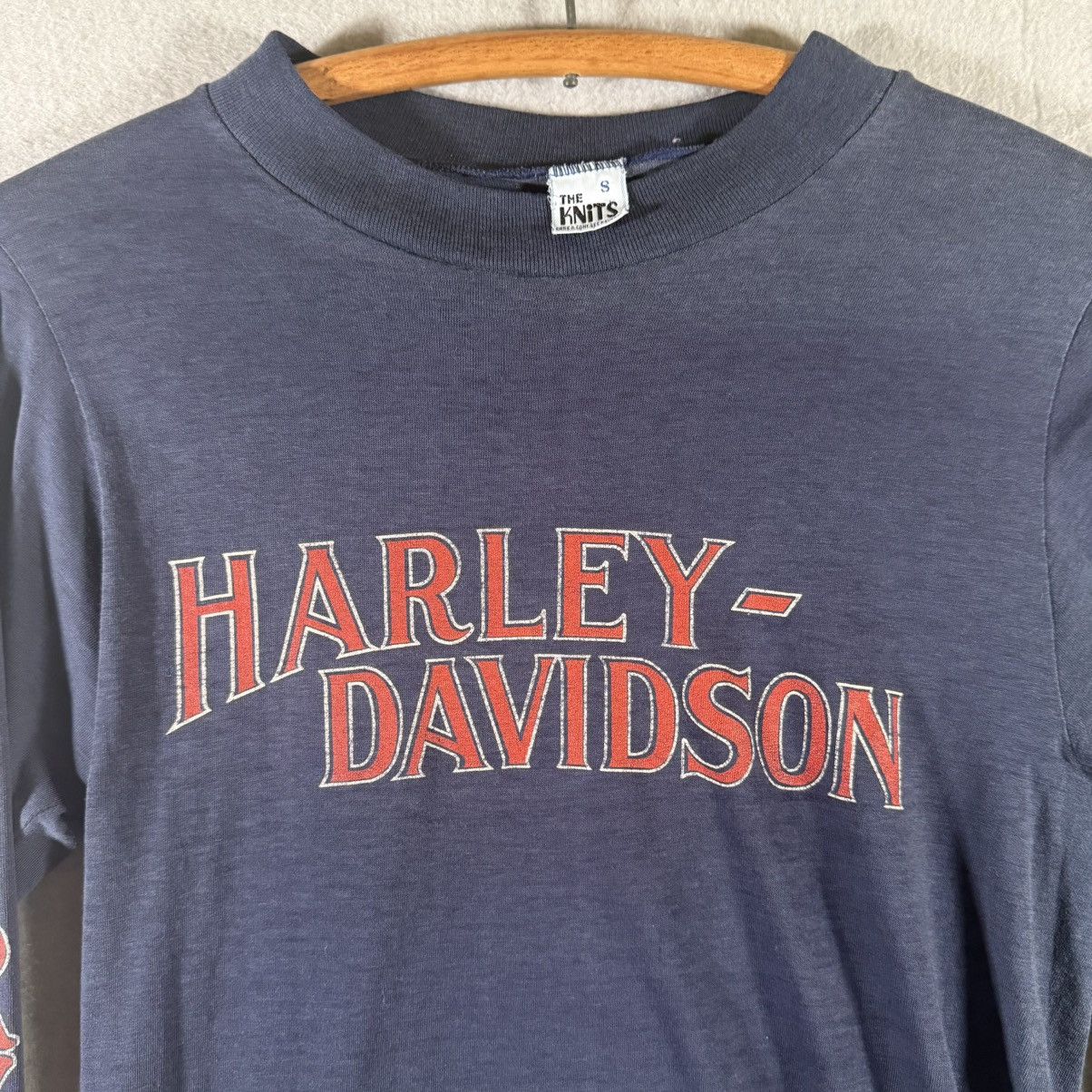 Harley Davidson Vintage 70's Harley Davidson Motorcycle Blue Longsleeve Size US S / EU 44-46 / 1 - 3 Thumbnail
