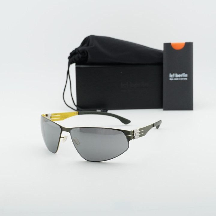 Ic! Berlin Ic! Berlin REESE M1521 148 Sunglasses Black/Lemon Shield Size ONE SIZE - 10 Thumbnail