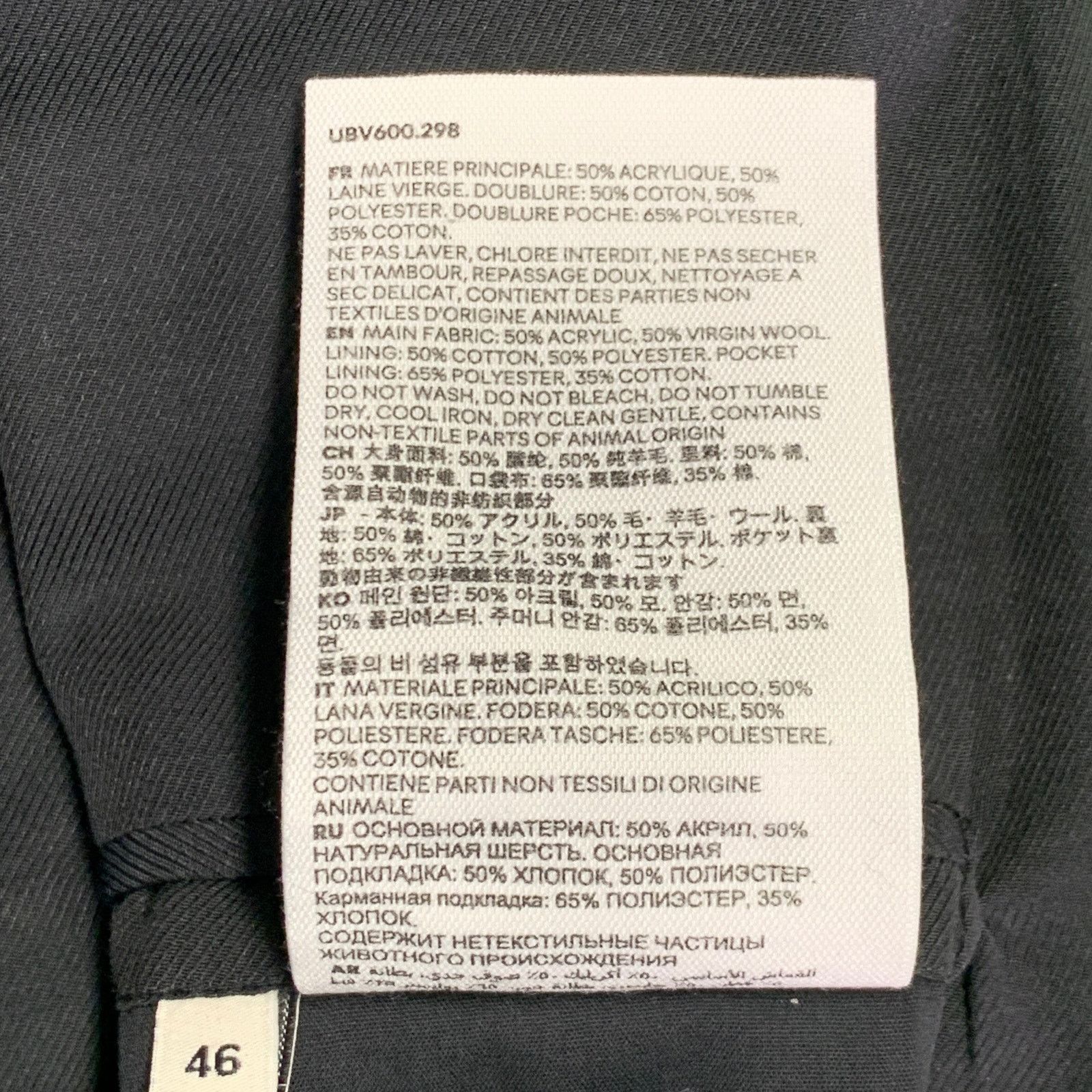 AMI Size 36 Neon Green Wool Blend Twill Notch Lapel Suit Size 36R - 10 Thumbnail