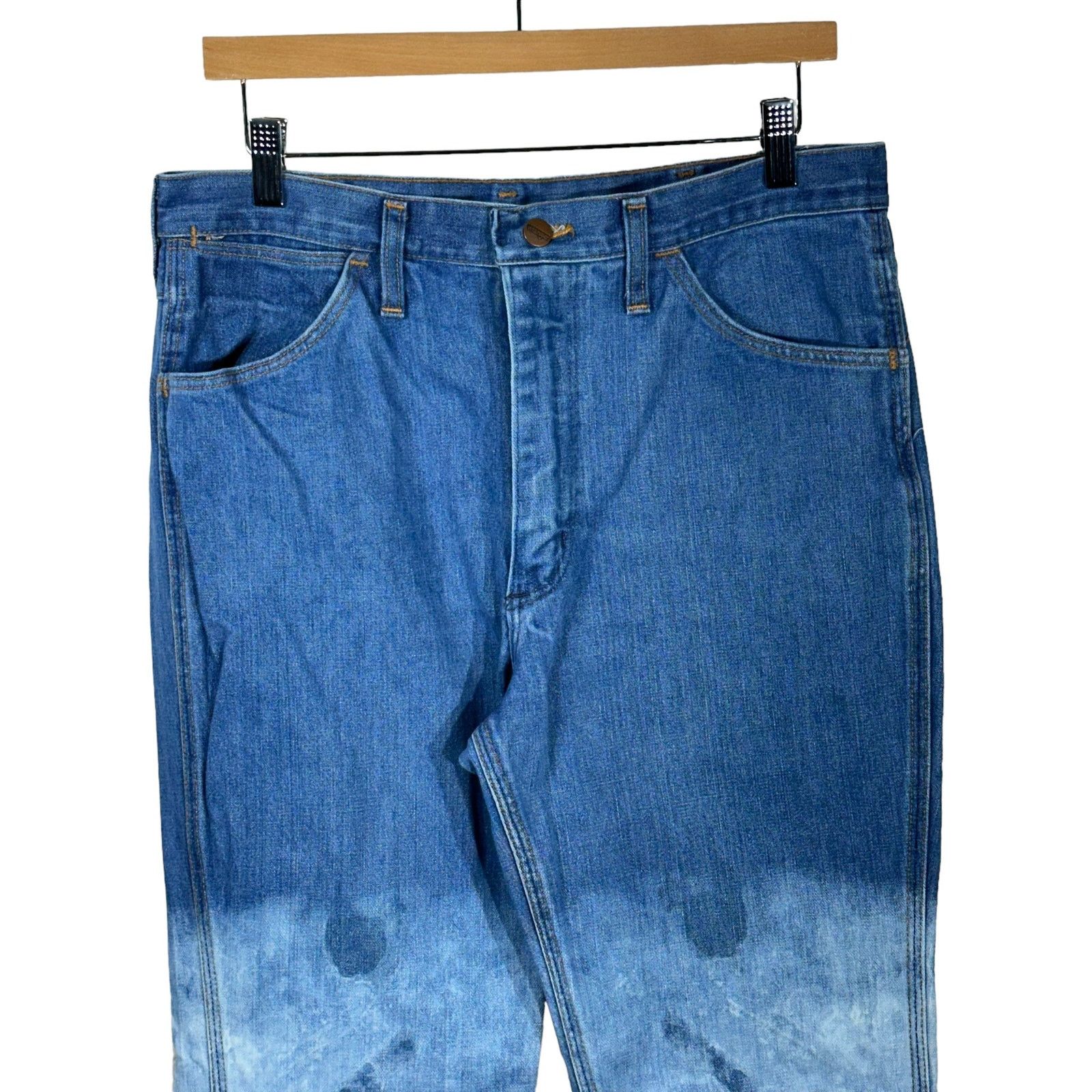 Vintage Vintage Wrangler Bleached Jeans Size US 34 / EU 50 - 2 Thumbnail
