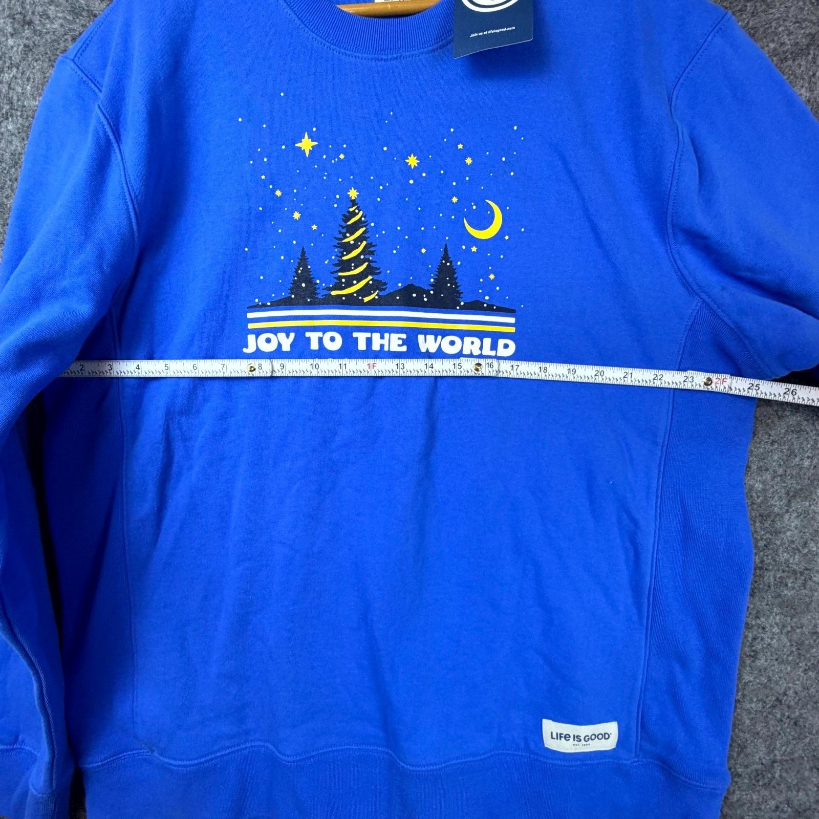 Life is Good Life is Good Sweatshirt 2XL Blue Christmas Joy To The World Size US XXL / EU 58 / 5 - 5 Thumbnail