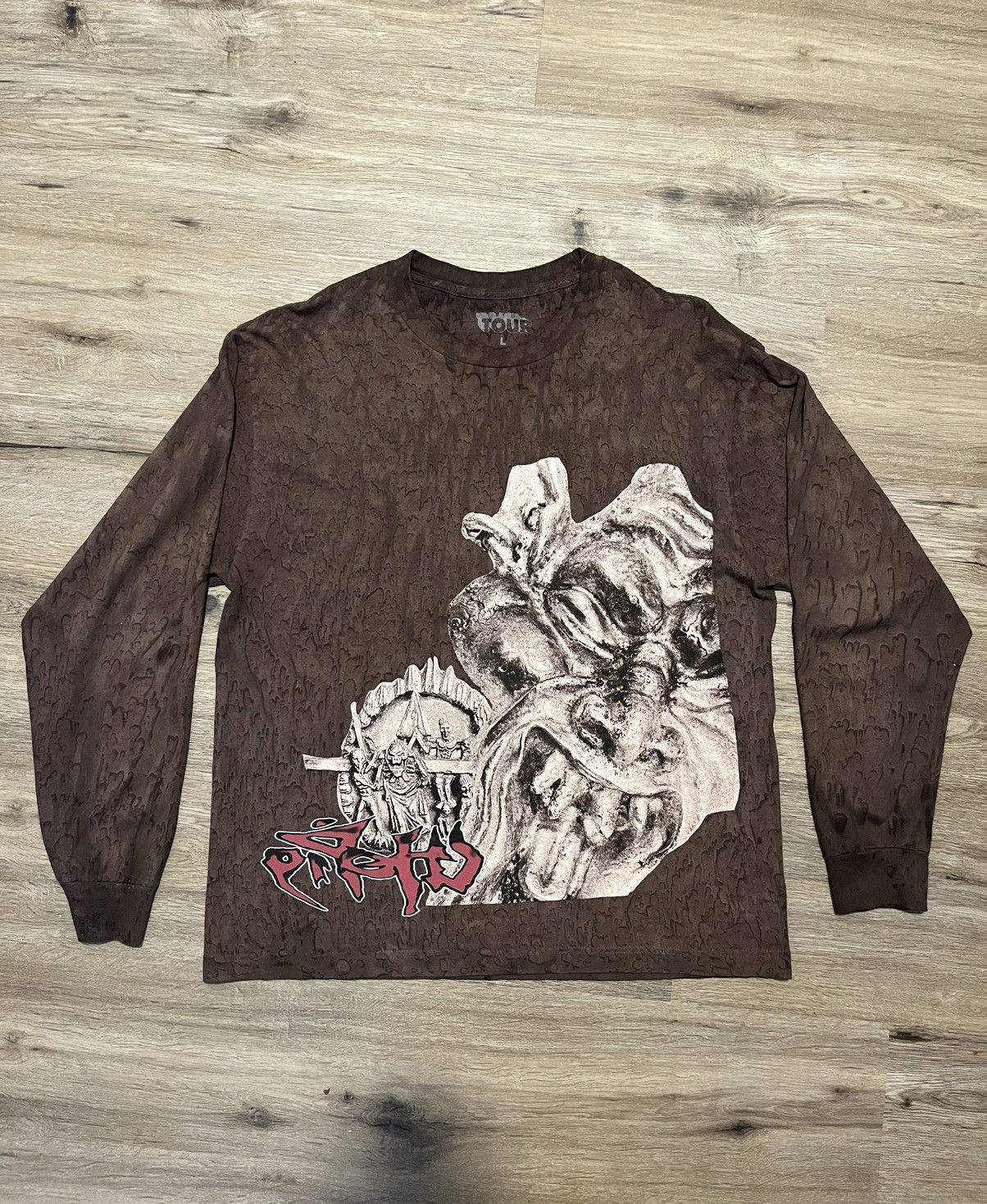 image of Travis Scott Circus Maximus Tour Long Sleeve T-Shirt in Brown, Men's (Size Large)