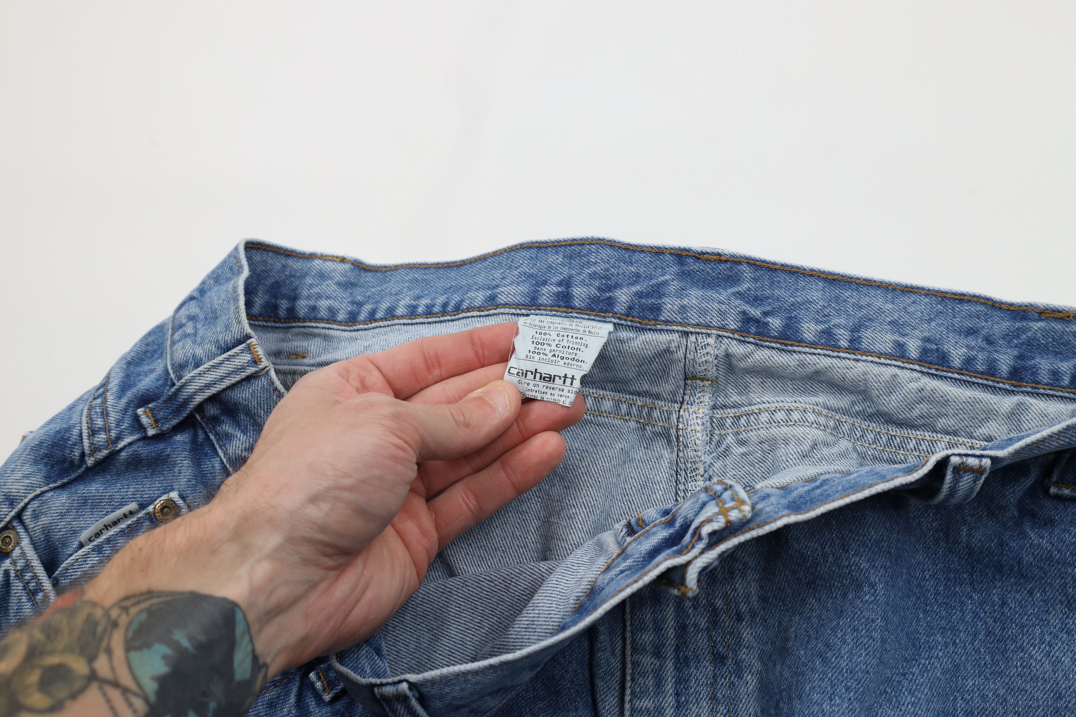 Carhartt × Vintage Vintage Carhartt Spell Out Relaxed Fit Denim Jeans Blue Size US 44 / EU 60 - 8 Thumbnail