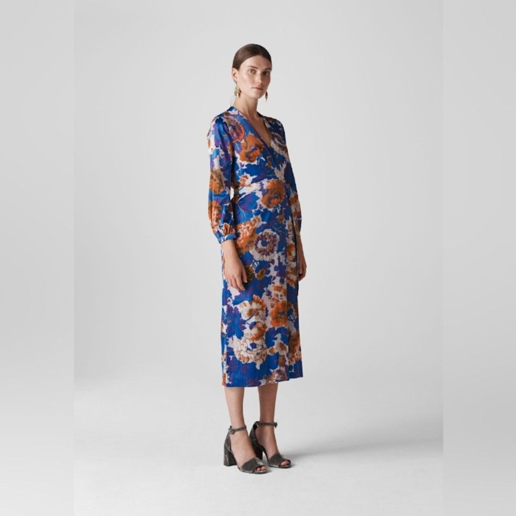 Autumn Bloom Devore Wrap Dress from Whistles