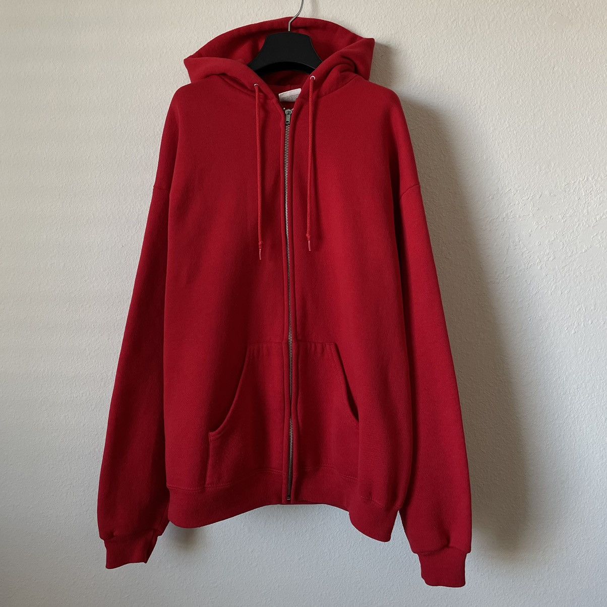 Vintage Vintage Cheetah By Mervyn’s Full Zip Red Blank Hoodie Grailed