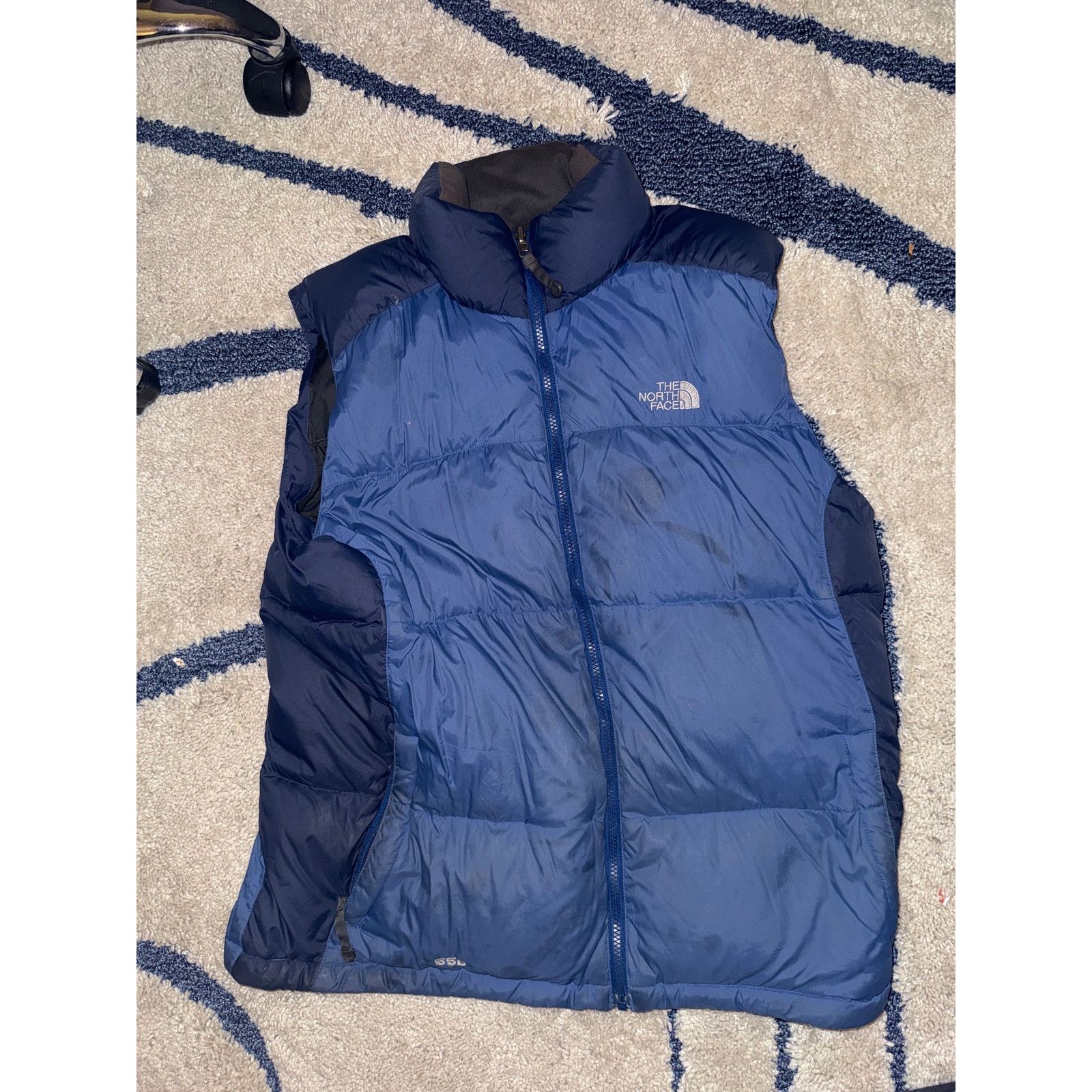 The North Face Blue North Face 550 Puffer Vest Size L / US 10 / IT 46 - 1 Thumbnail