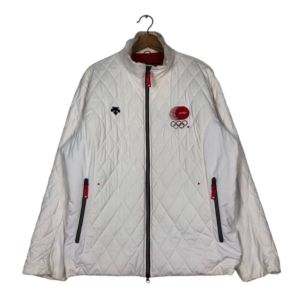 Descente 🔥Vintage Biker Jacket Olympic Japan Quilted Zipper Big Logo Size US L / EU 52-54 / 3 - 1 Thumbnail