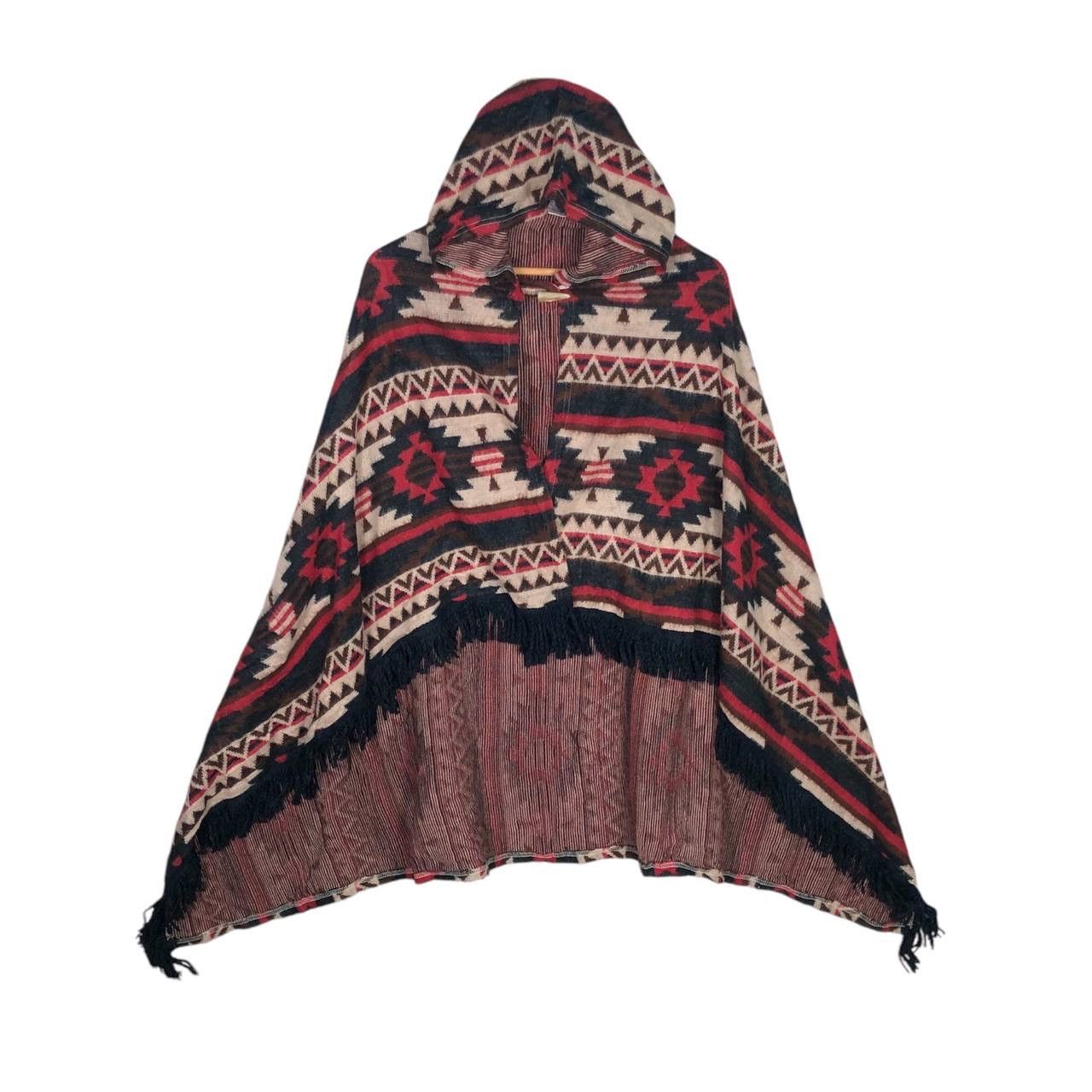 Cloak × Native × Navajo Vintage 90s Native Navajo Wool Poncho 