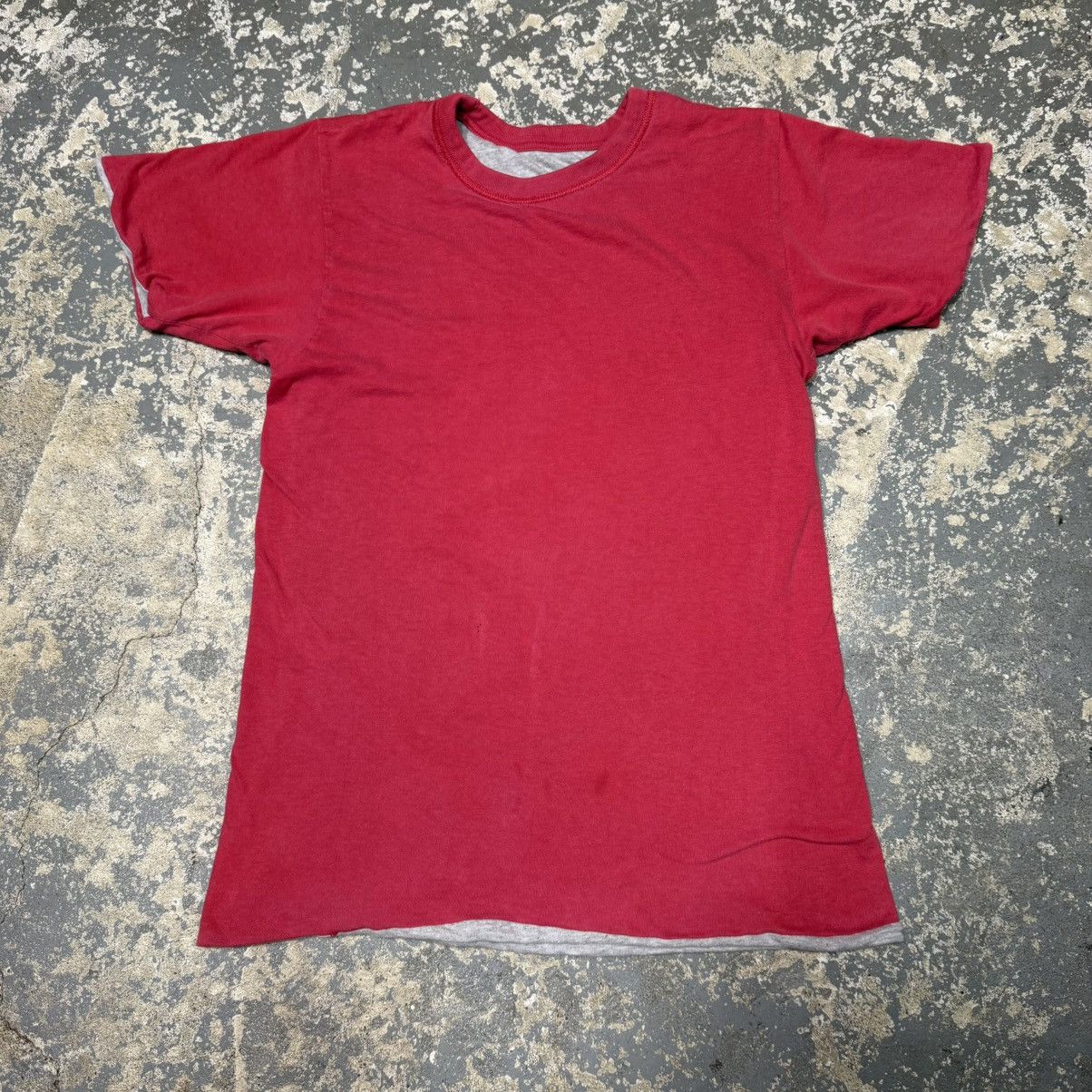 Champion Vintage Double Face 70s 80s Blank Grey/Pink Tshirt Size US S / EU 44-46 / 1 - 3 Thumbnail