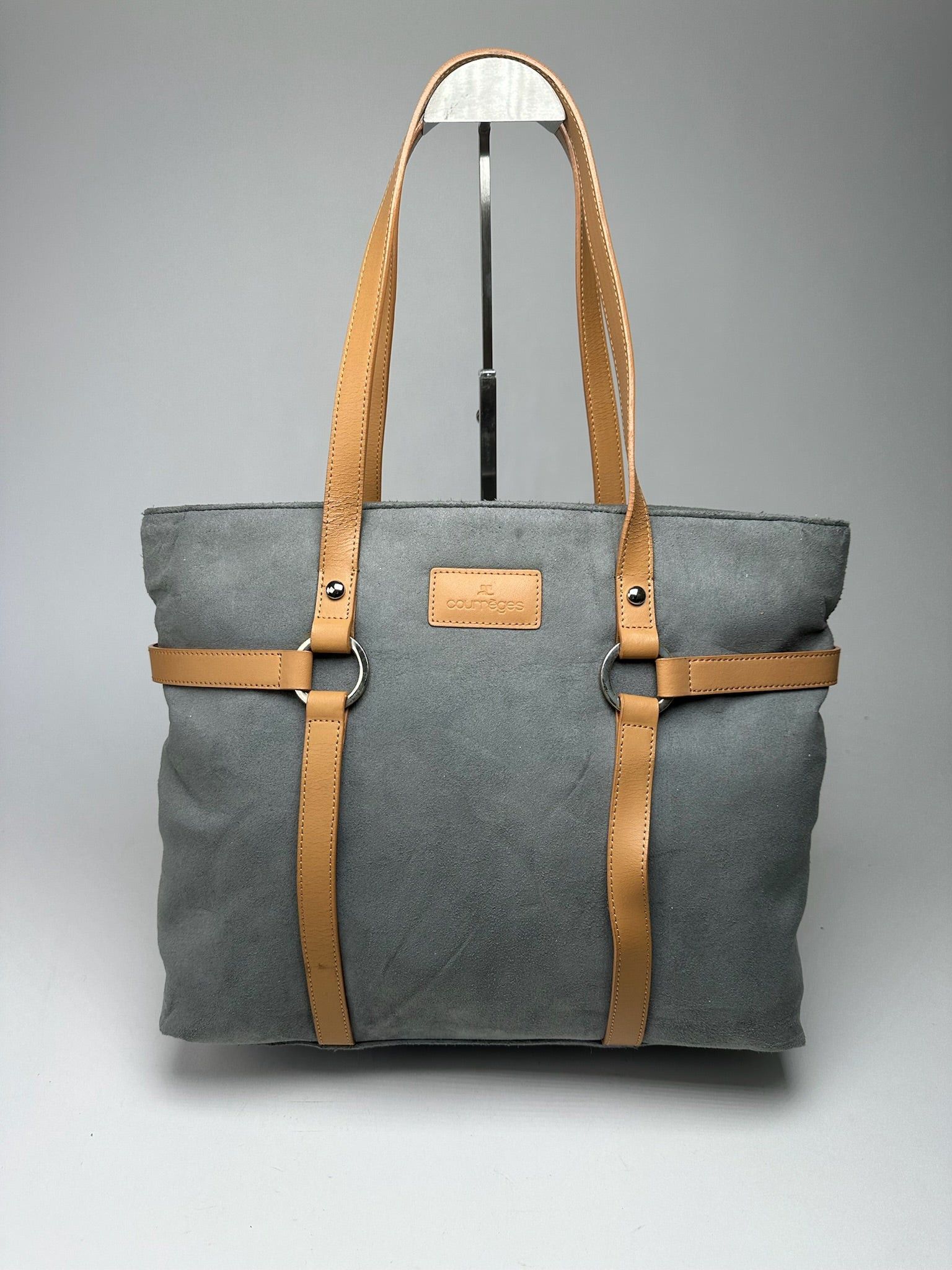 Courreges Vintage Suede Shopper gray Size ONE SIZE - 1 Thumbnail
