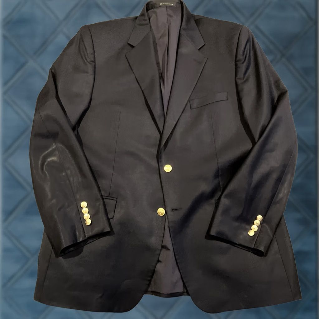 Ralph Lauren Ralph Lauren Blazer Navy 100% Wool Gold Buttons 44L Men Regular Blue Blazer Style Ultra-Prime Size 44R - 1 Thumbnail