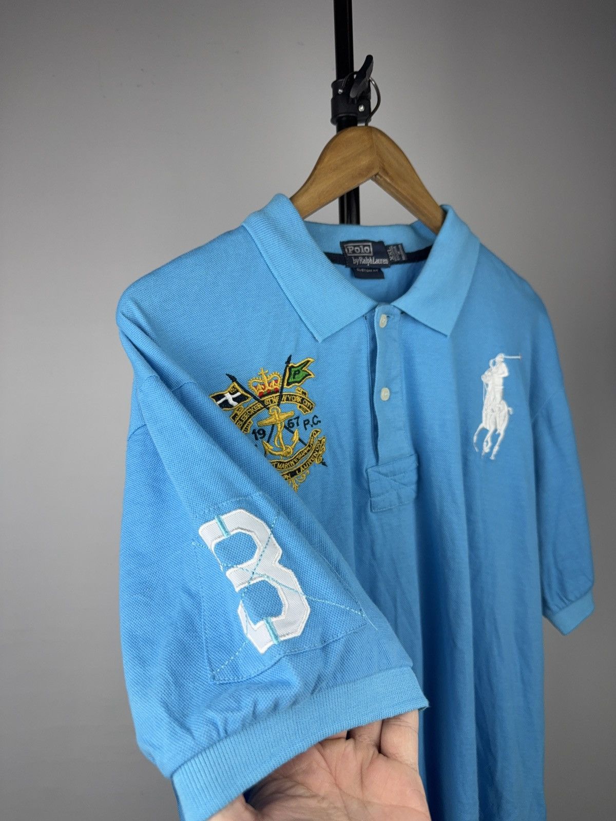 Polo Ralph Lauren 90s Retro VNTG Polo Ralph Lauren Big Pony Crest No.3 Polo XL Size US XL / EU 56 / 4 - 11 Thumbnail