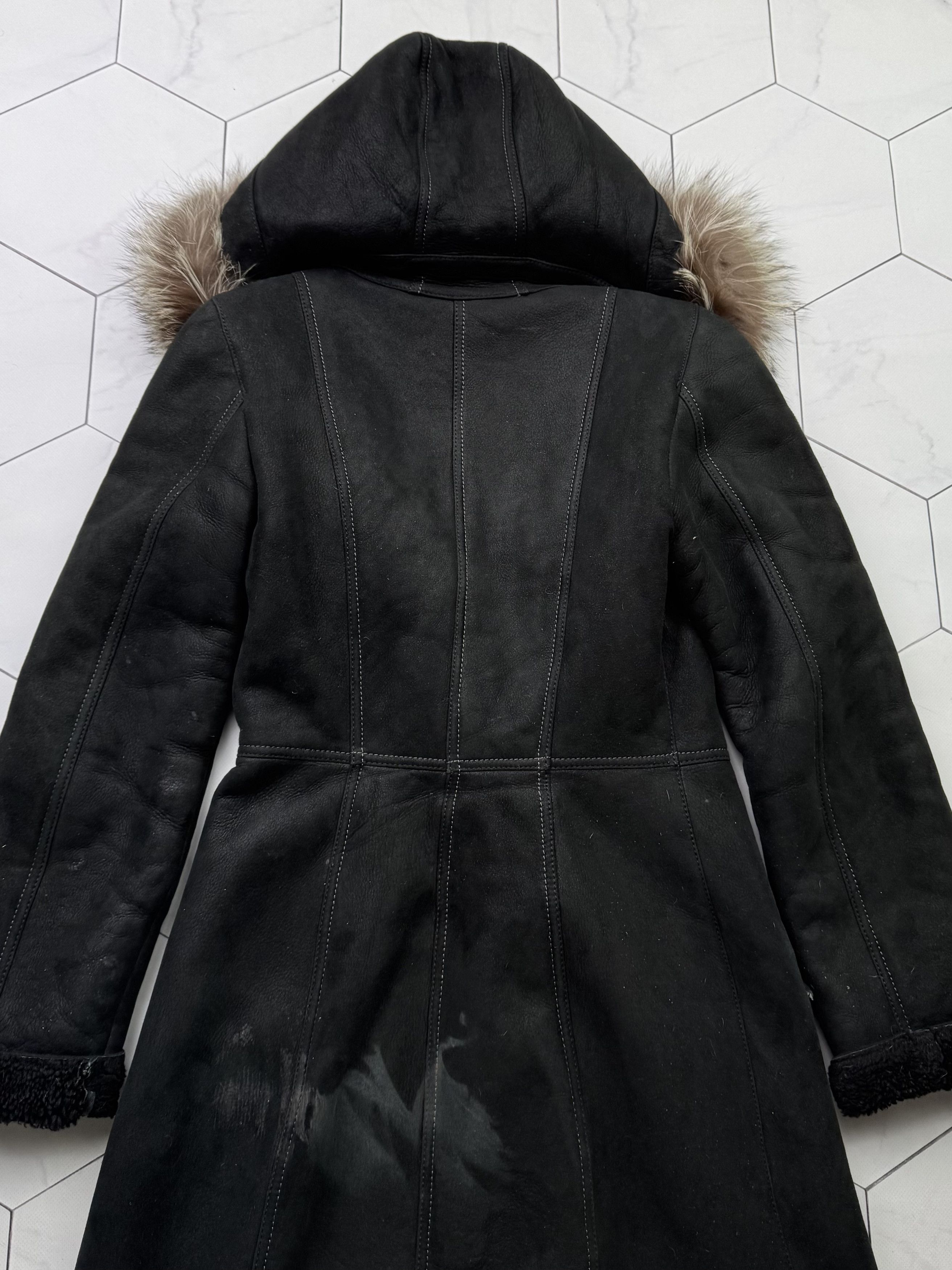 Japanese Brand Vintage Real Sheepskin Coat (B587)E2D15 Size M / US 6-8 / IT 42-44 - 9 Thumbnail