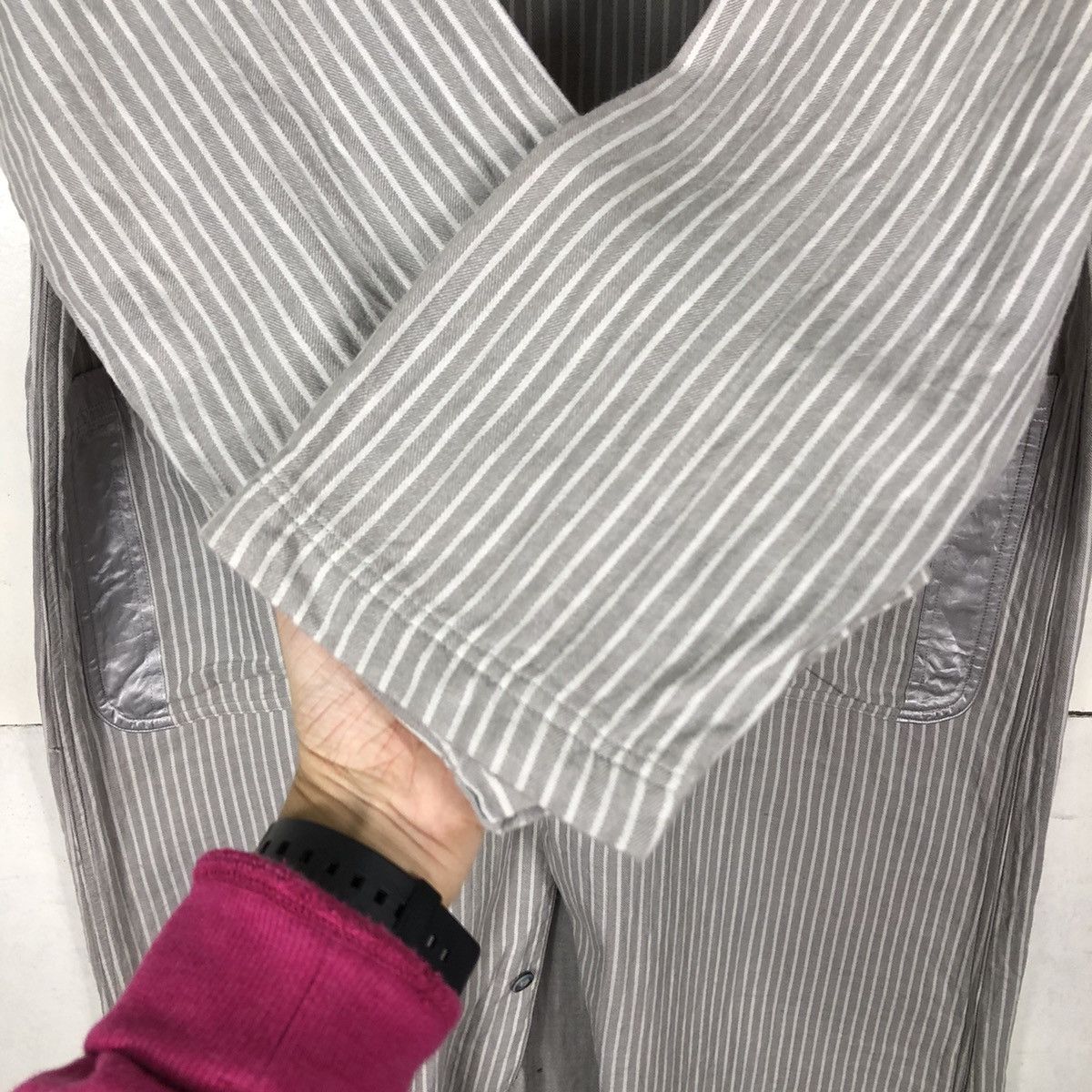 Yohji Yamamoto 🔥80’s Vintage Y’s For Living Long Jacket Striped Pin Japan Size US L / EU 52-54 / 3 - 13 Thumbnail