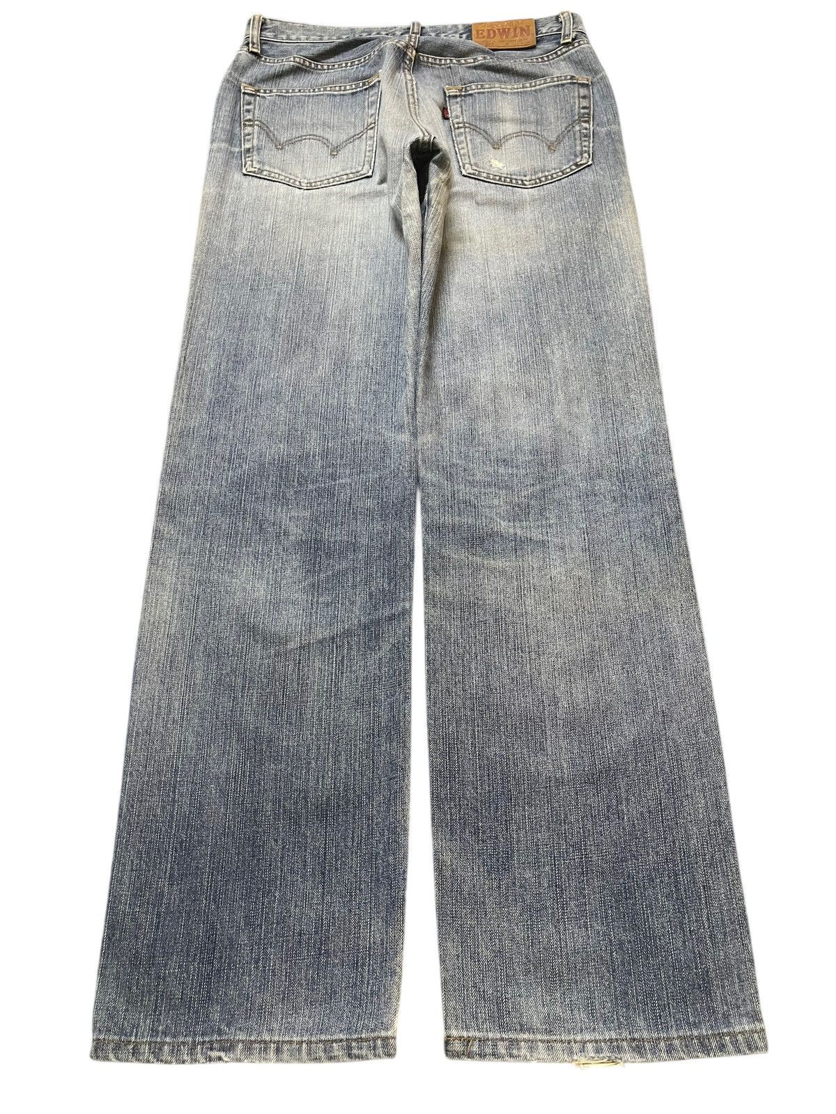 Edwin Vintage Edwin 503 Faded Wash Distressed Style Loose Jeans Size US 31 - 2 Thumbnail