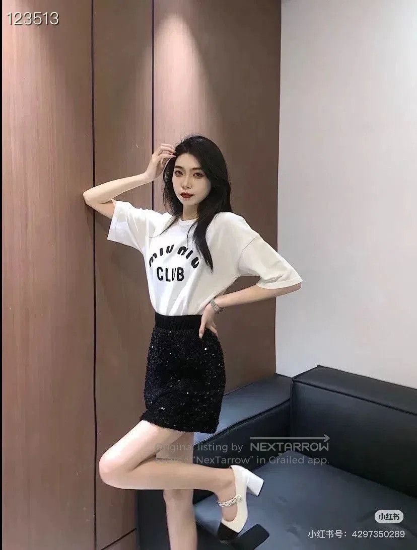 Miu Miu Miu Miu Towel Embroidery Logo White Tee XS. Size XS / US 0-2 / IT 36-38 - 7 Thumbnail