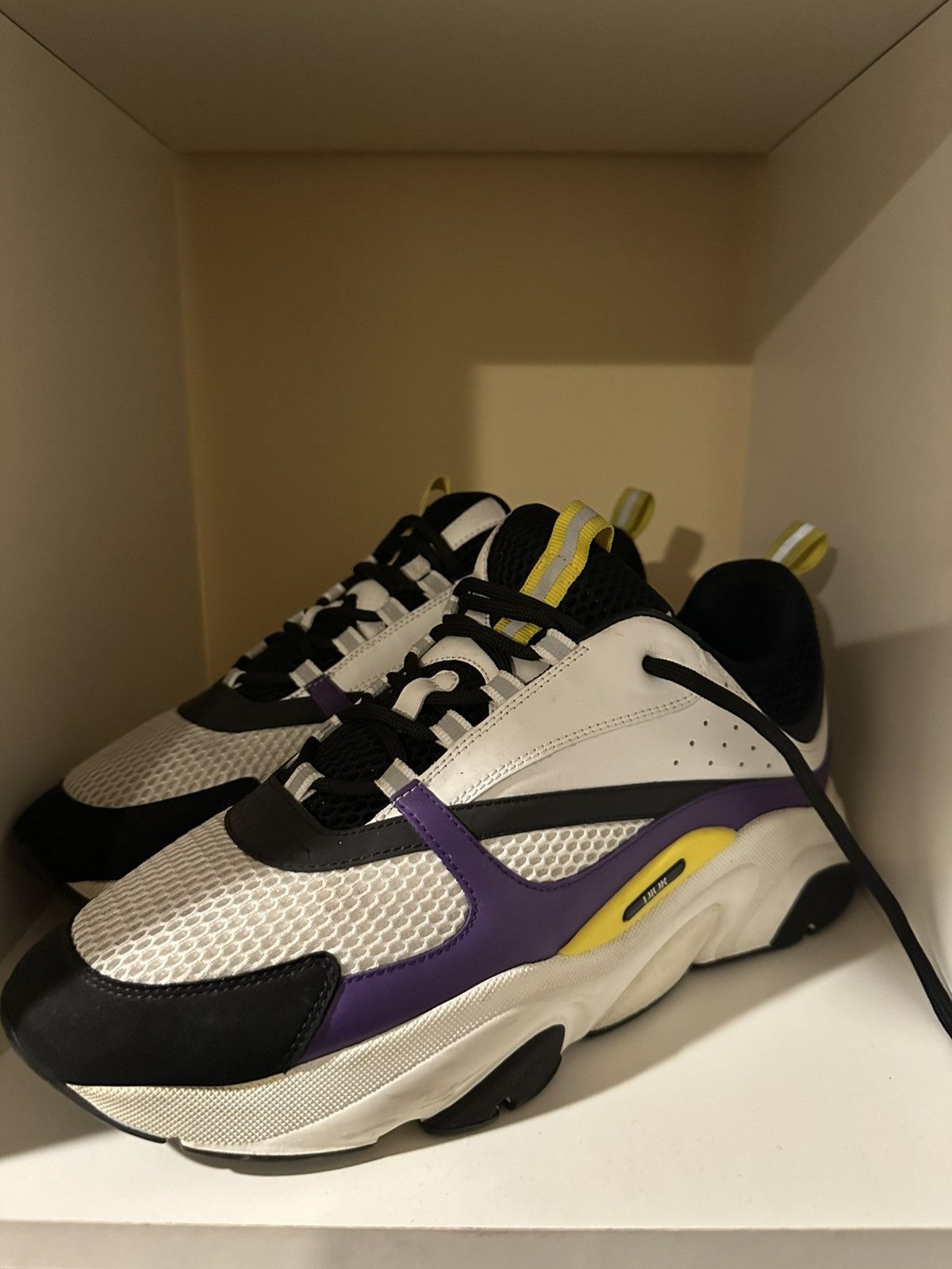 Dior Dior B22 purple and yellow sneakers Size US 13 / EU 46 - 4 Thumbnail