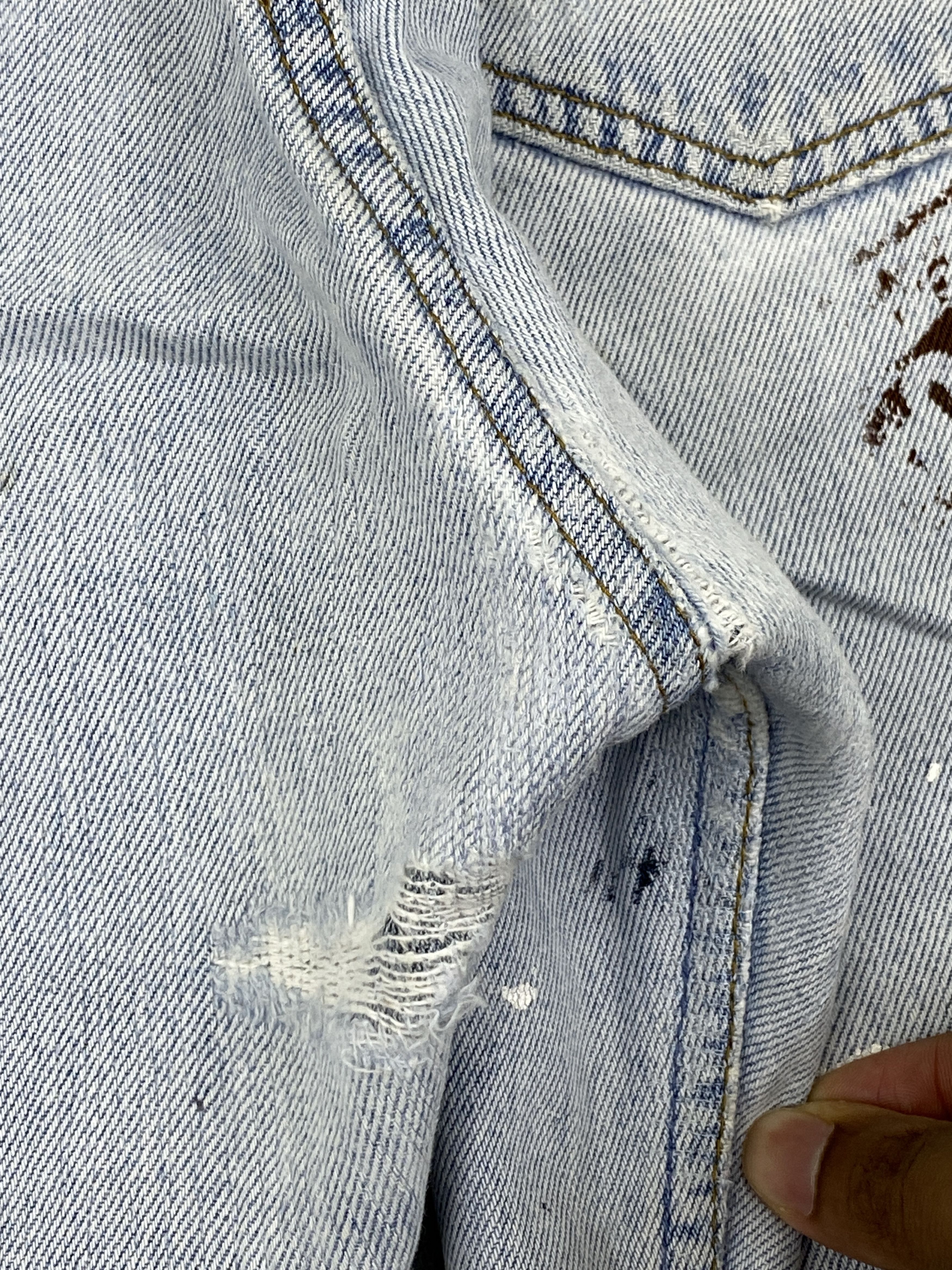Levi's Vintage 80s Levis 501 Sex Pistols Custom Made Jeans DP2724 Size US 30 / EU 46 - 18 Thumbnail