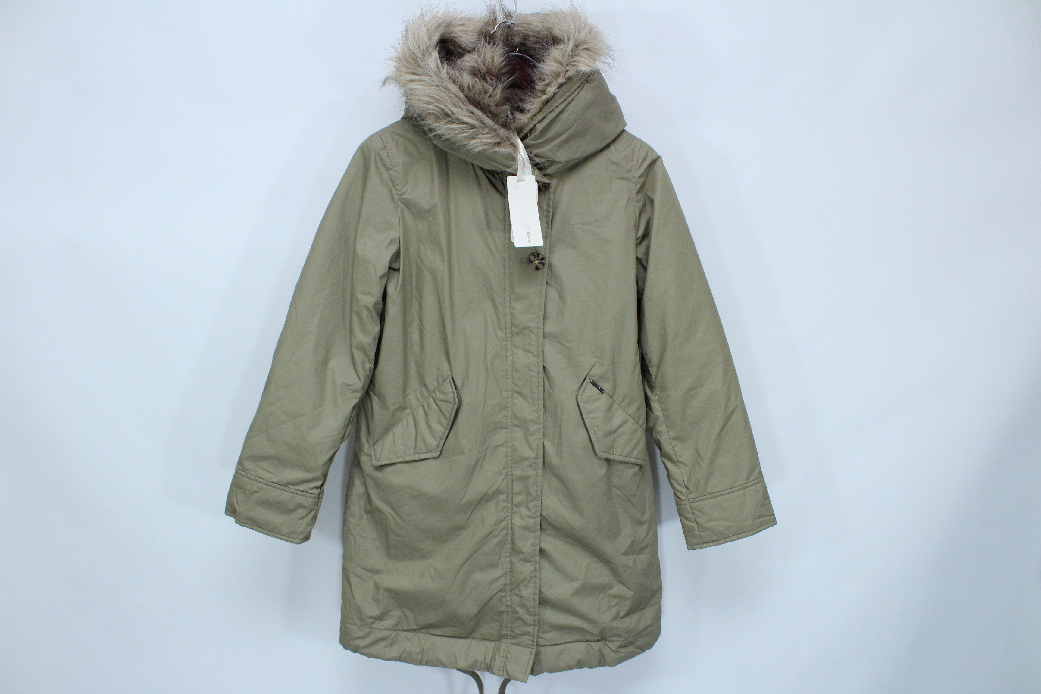 image of Gas Linby Eskimo Jacket Coat Womens Size 36 New Hype in Green