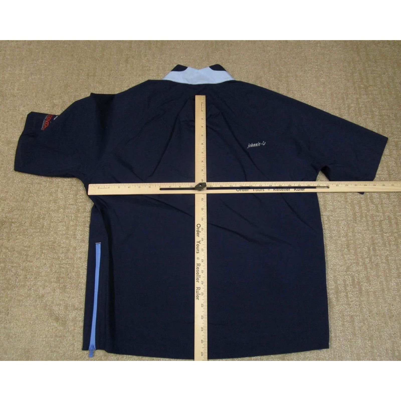 johnnie-O Johnnie-O Windbreaker Men XL Blue Solid Logo 1/4 Zip Lightweight Packable Wind-Resistant Jacket Size US XL / EU 56 / 4 - 5 Thumbnail