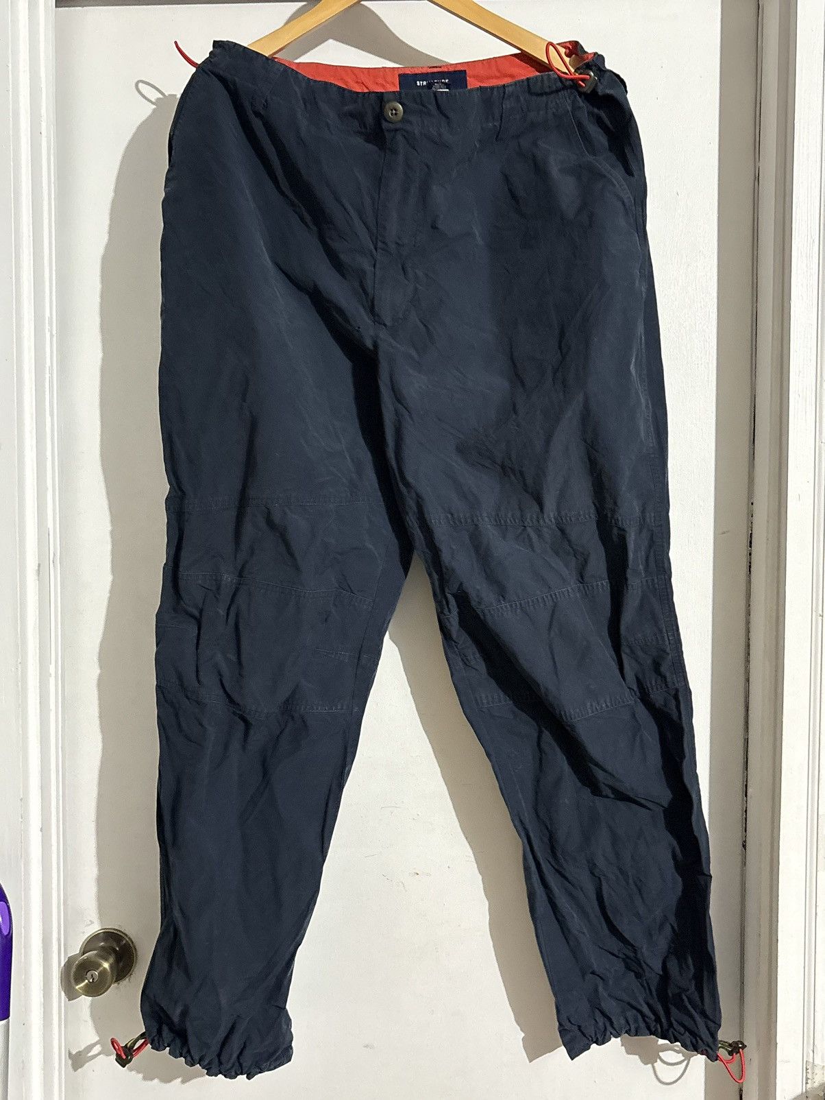 Structure Structure Navy blue vintage 90s nylon cargo pants Size US 36 / EU 52 - 2 Thumbnail