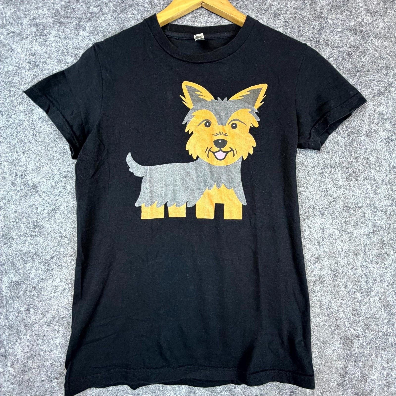 American Apparel American Apparel TShirt Junior Large Black Yorkshire Terrier Size L / US 10 / IT 46 - 1 Thumbnail