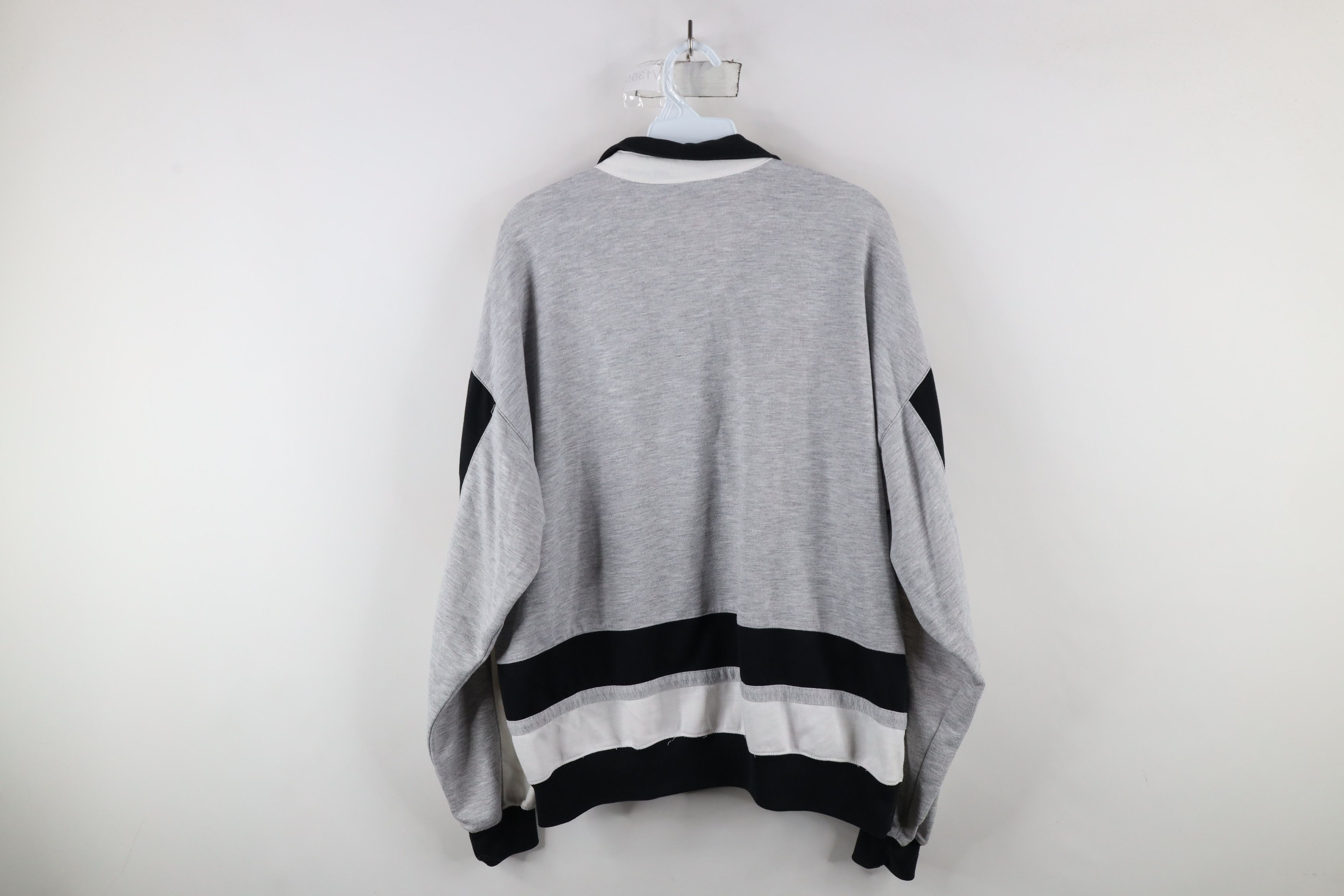 Vintage Vintage 90s Streetwear Block Collared Pullover Polo Shirt Size US L / EU 52-54 / 3 - 10 Thumbnail