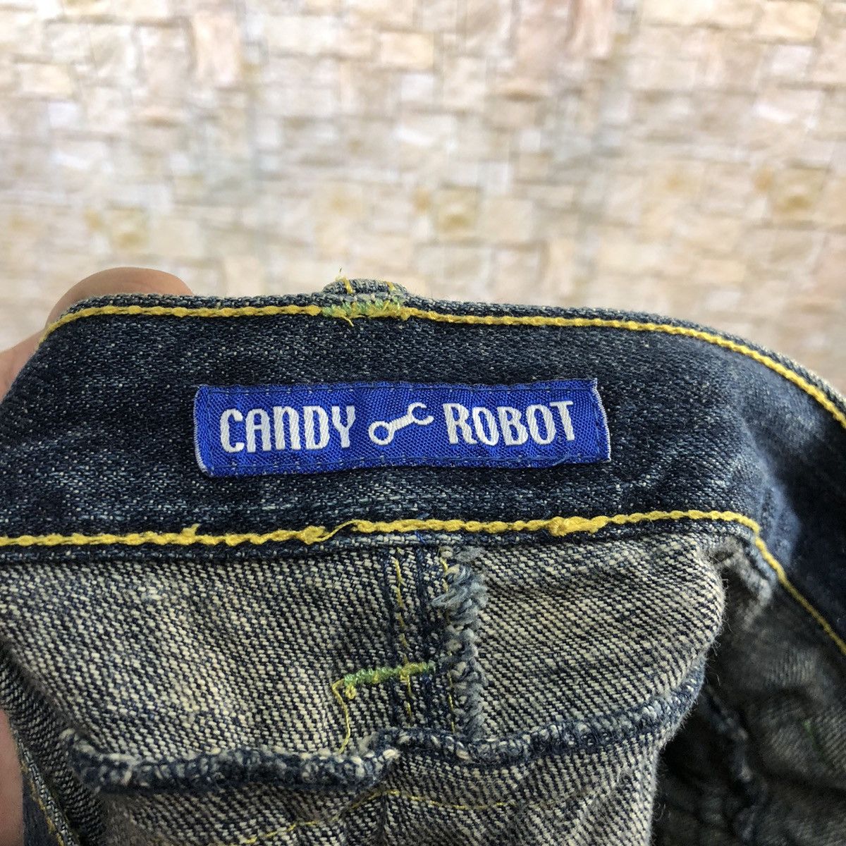 Japanese Brand Candy Robot Blue Distressed Denim Pants #A1125 Size 32" / US 10 / IT 46 - 21 Thumbnail