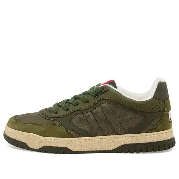 Gucci o1loc1c0326 831661 Men's Gucci Re-Web Sneakers in Green Size US 10 / EU 43 - 1 Thumbnail