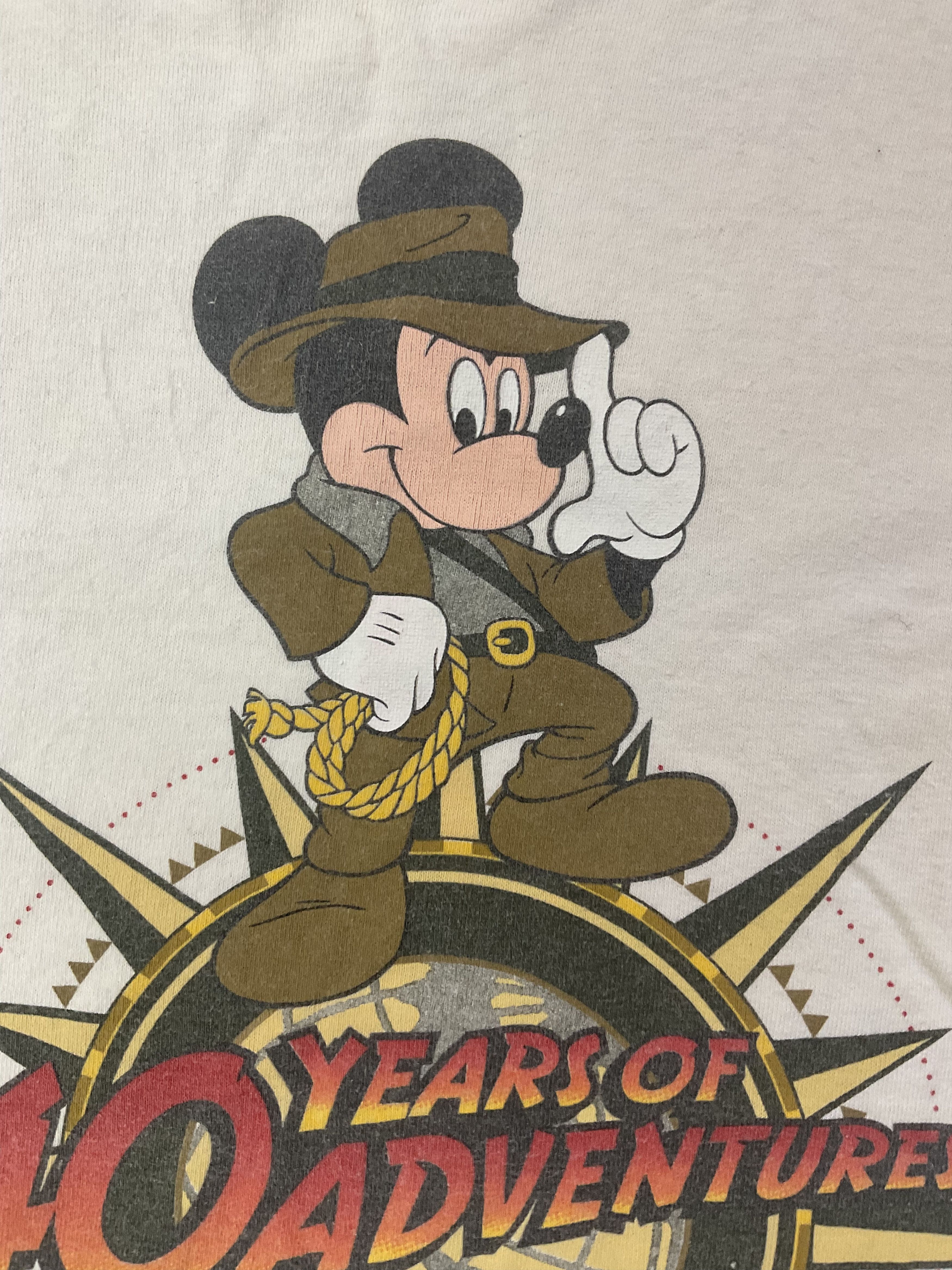 Disney Vintage 90s Mickey Mouse 40 Years of Adventure T-Shirt Size US XL / EU 56 / 4 - 3 Thumbnail