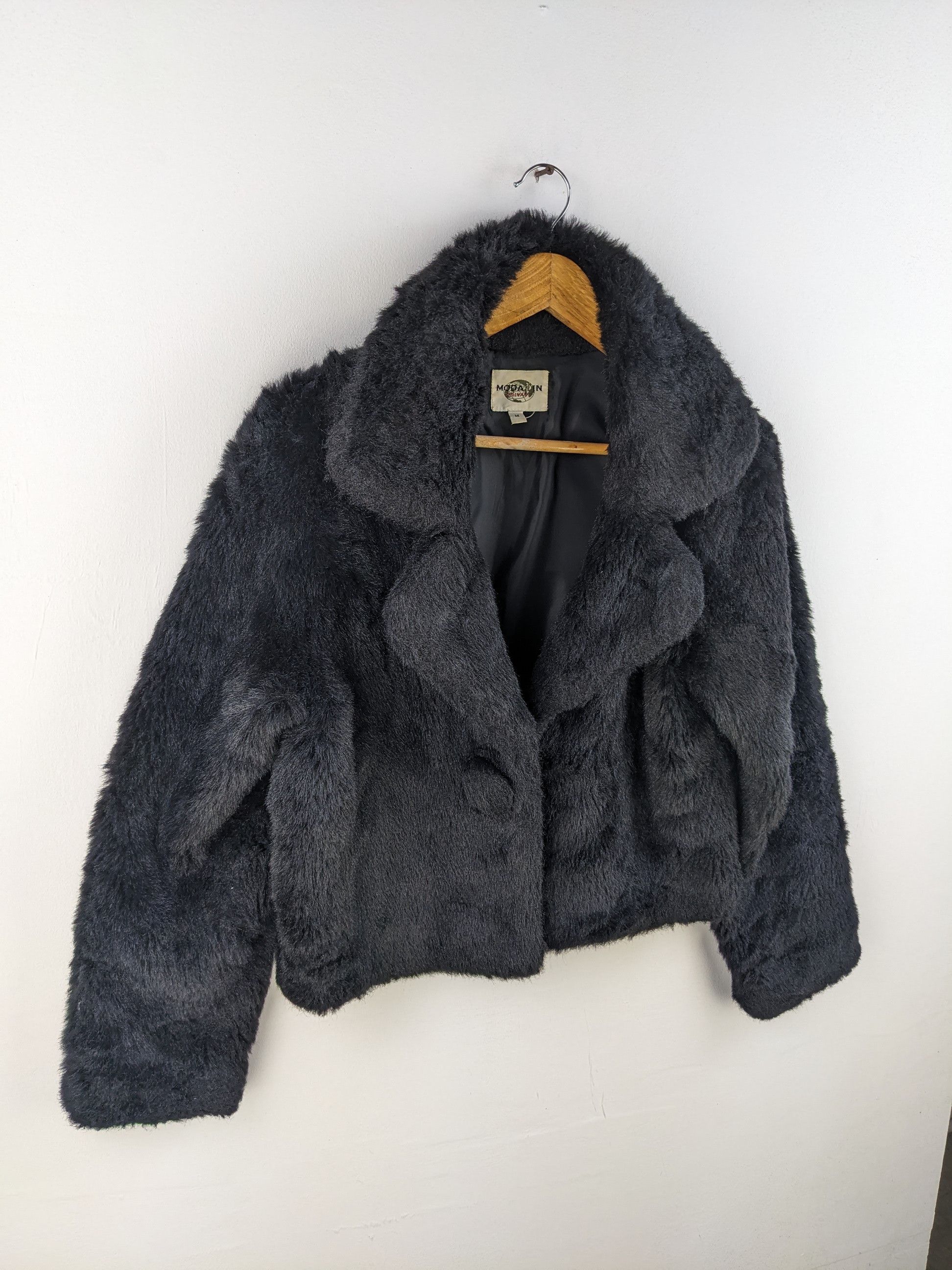 Designer × Japanese Brand Vintage Faux Fur Cropped Jacket Cardigan Size M / US 6-8 / IT 42-44 - 4 Thumbnail