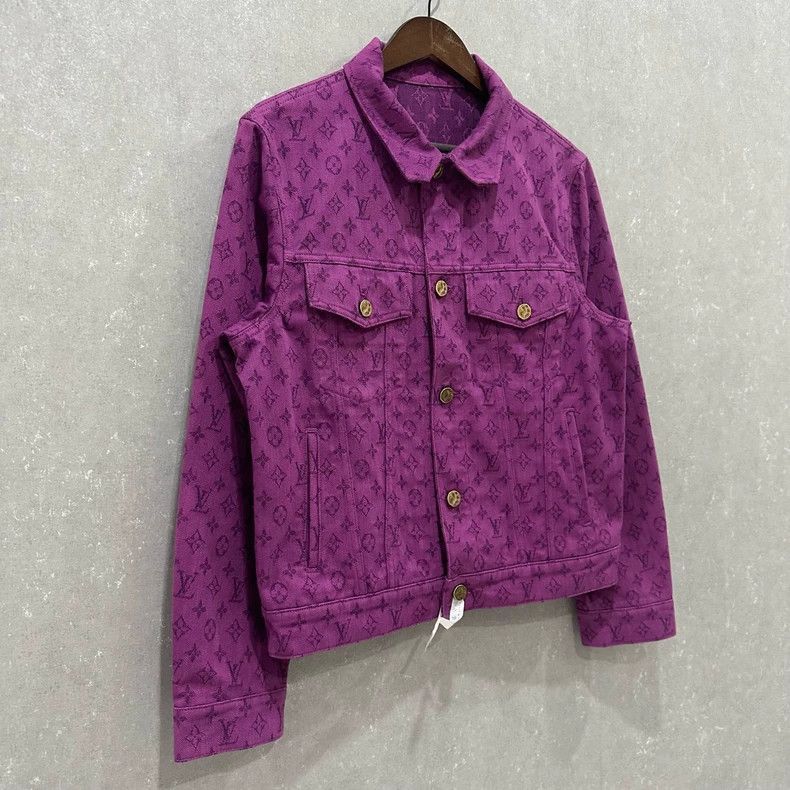 Louis Vuitton louis vuitton purple logo denim jacket Size US M / EU 48-50 / 2 - 2 Thumbnail