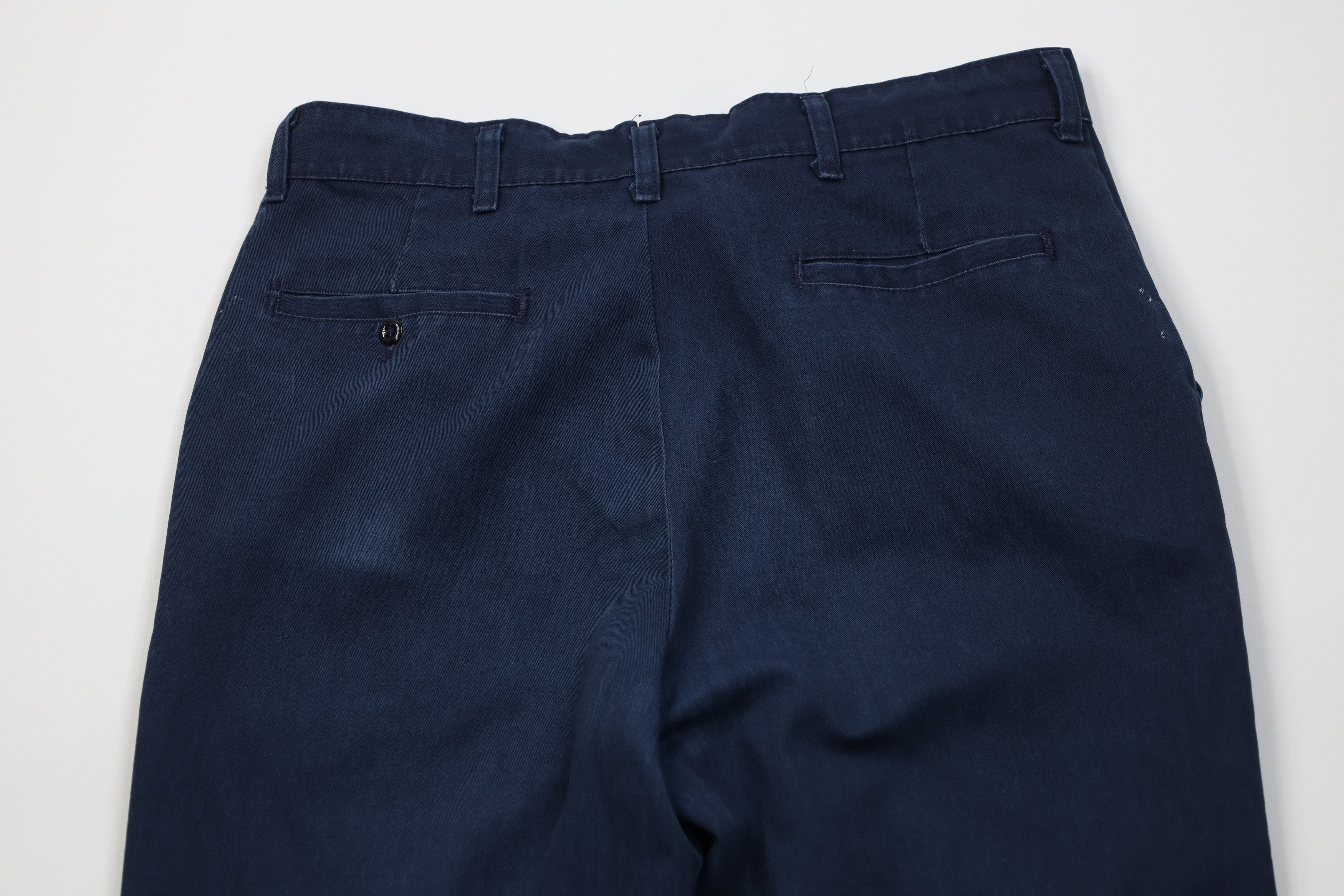 Vintage Vintage 90s Streetwear Wide Leg Pants Workwear Blue USA Size US 36 / EU 52 - 14 Thumbnail