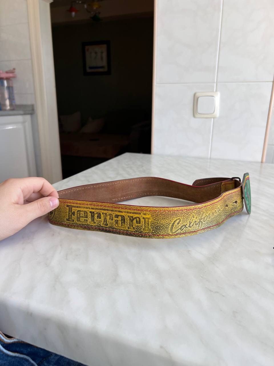 Vintage 🔥Vintage 90s Ferrari California Belt Buckle Racing Italy Size ONE SIZE - 8 Thumbnail
