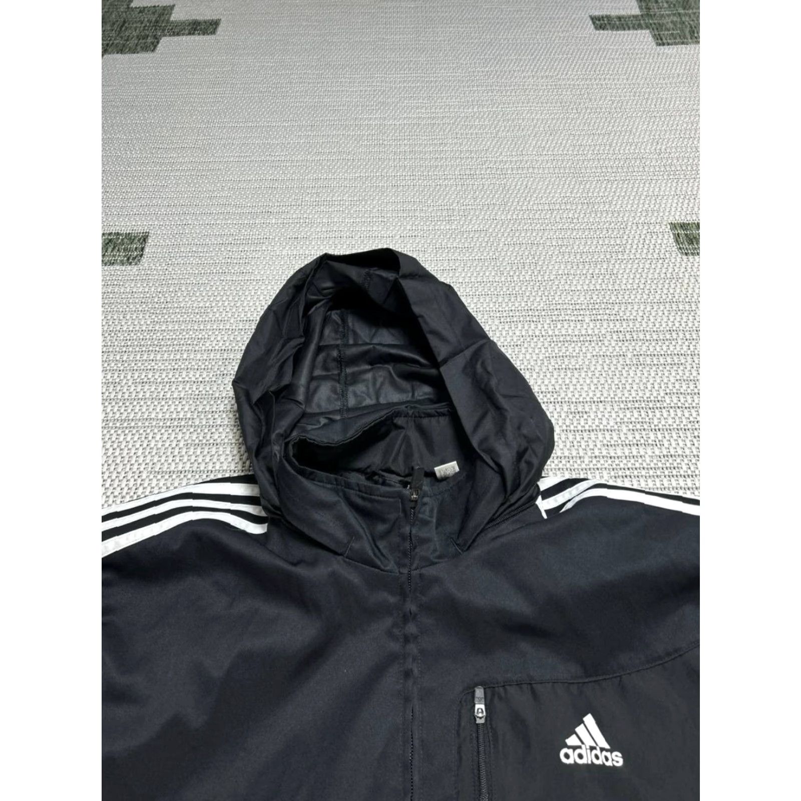 Adidas Adidas Track Jacket Mens L Black Running Full Zip Jacket Size US L / EU 52-54 / 3 - 2 Thumbnail