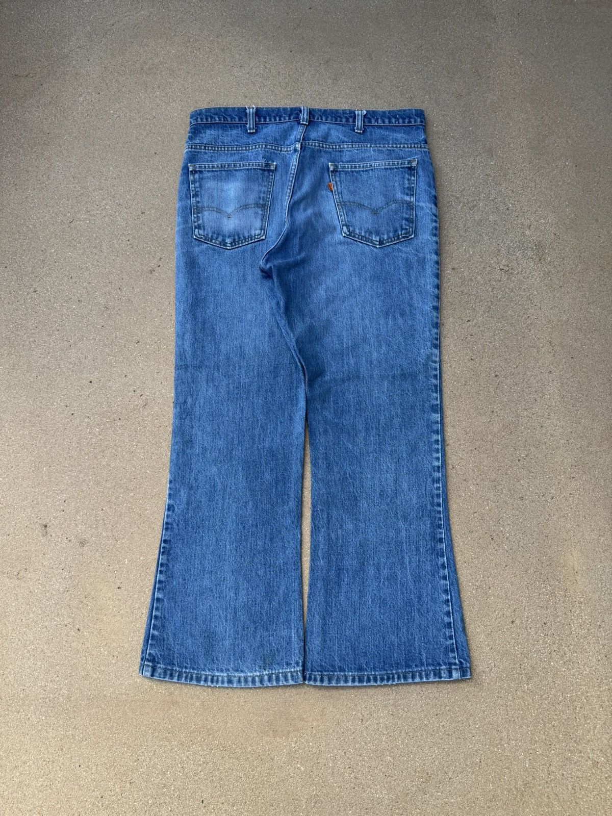 Levi's × Vintage Vtg 70’s Levi’s 646 Orange Tab Bellbottom Flare Jeans 36x28 Size US 36 / EU 52 - 2 Thumbnail