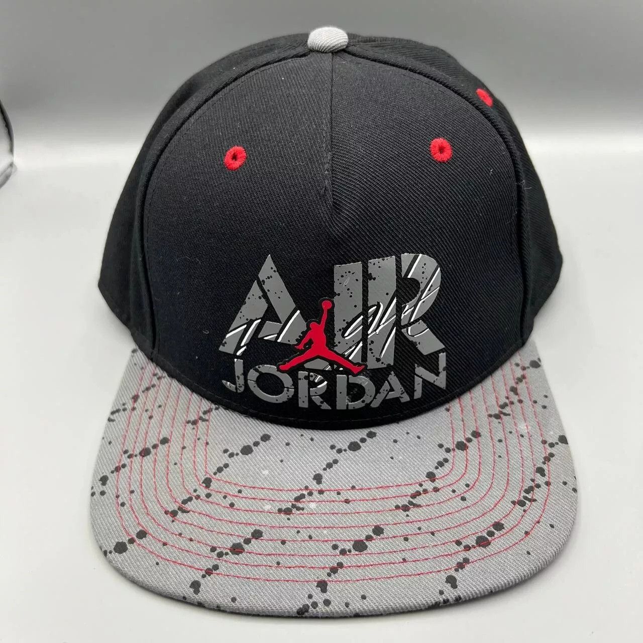 Jordan Brand Air Jordan Flight Hat Men Black Gray Jumpman Snap Back Cap Size ONE SIZE - 1 Thumbnail