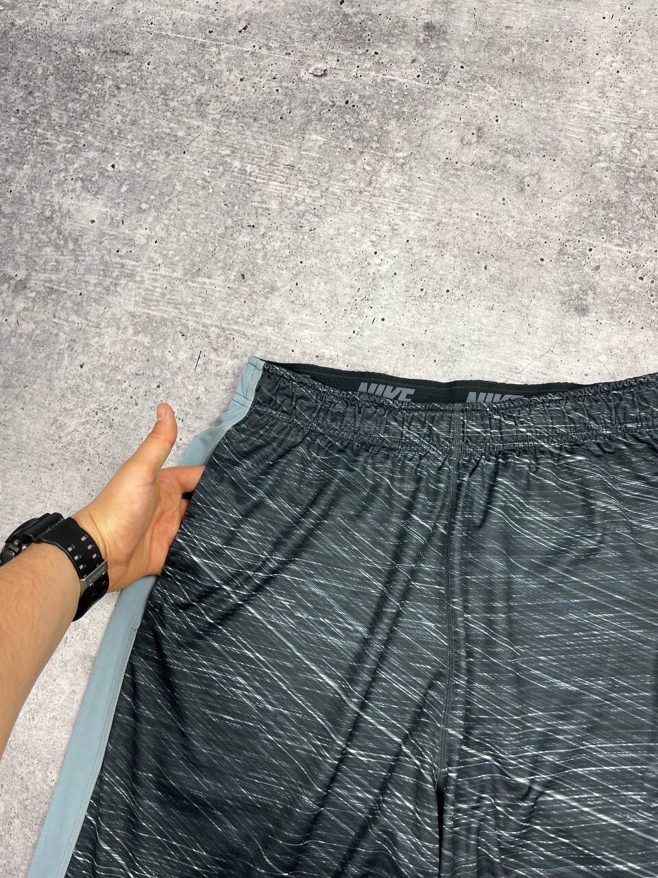 Nike Vintage Nike Y2K Style Drill Grey Wide Leg Casual Rap Shorts Size US 32 / EU 48 - 6 Thumbnail