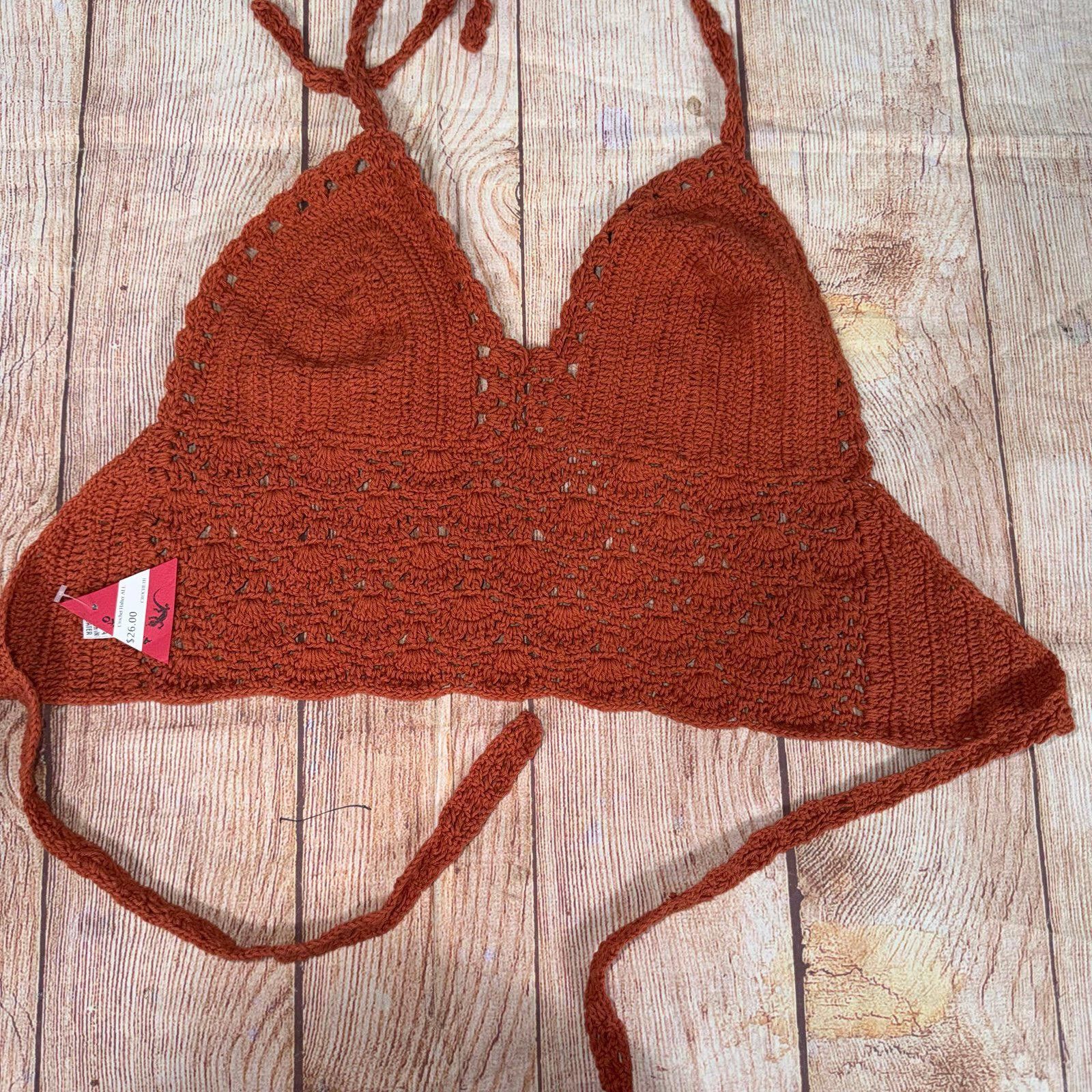 Handmade Handmade Crochet Halter Top One Size NWT Size ONE SIZE - 5 Thumbnail