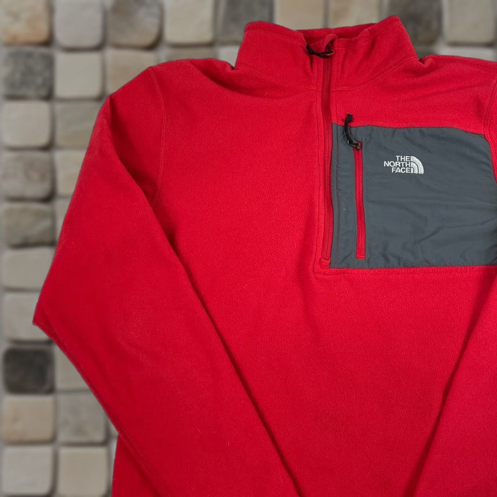 The North Face The North Face Jacket Men Medium Red Fleece 1/4 Zip Pullover Hiking Ski Climbing Size US M / EU 48-50 / 2 - 1 Thumbnail